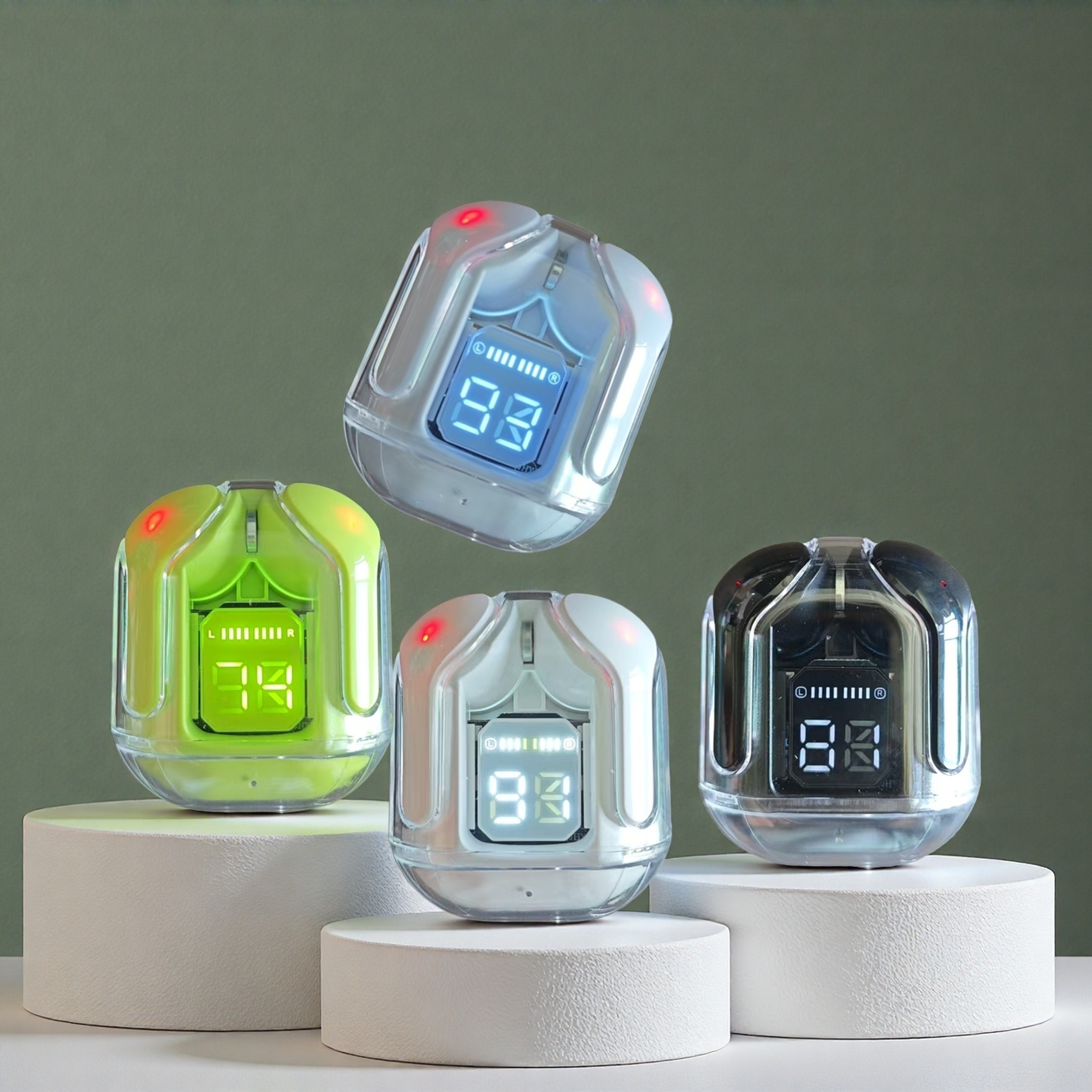 Transparent Wireless Bluetooth Headset HIFI Sound Wireless Earphones 0