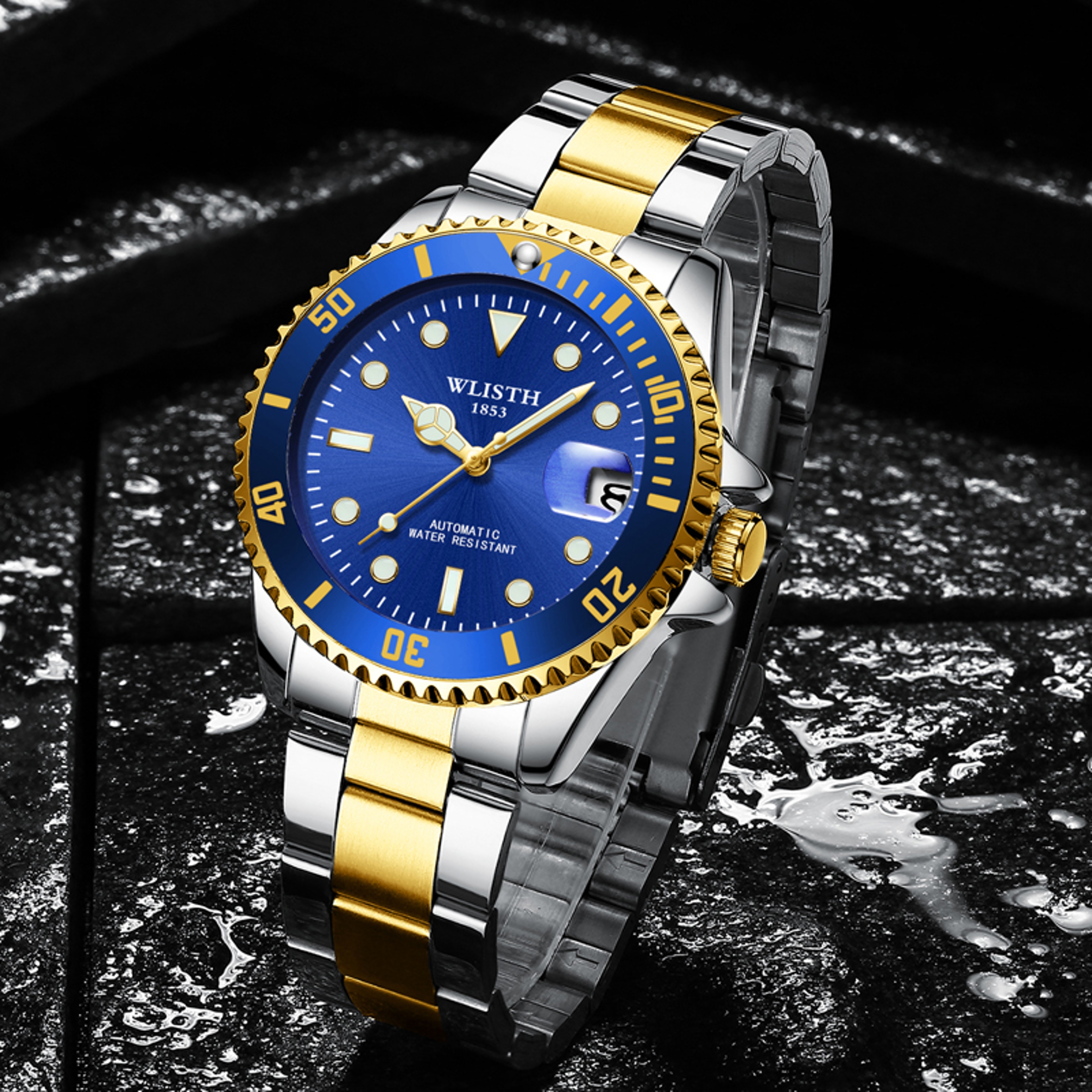 Classic Automatic Mechanical Watch For Men Waterproof Luminous Stainless Steel Luxury Date Watch 0
