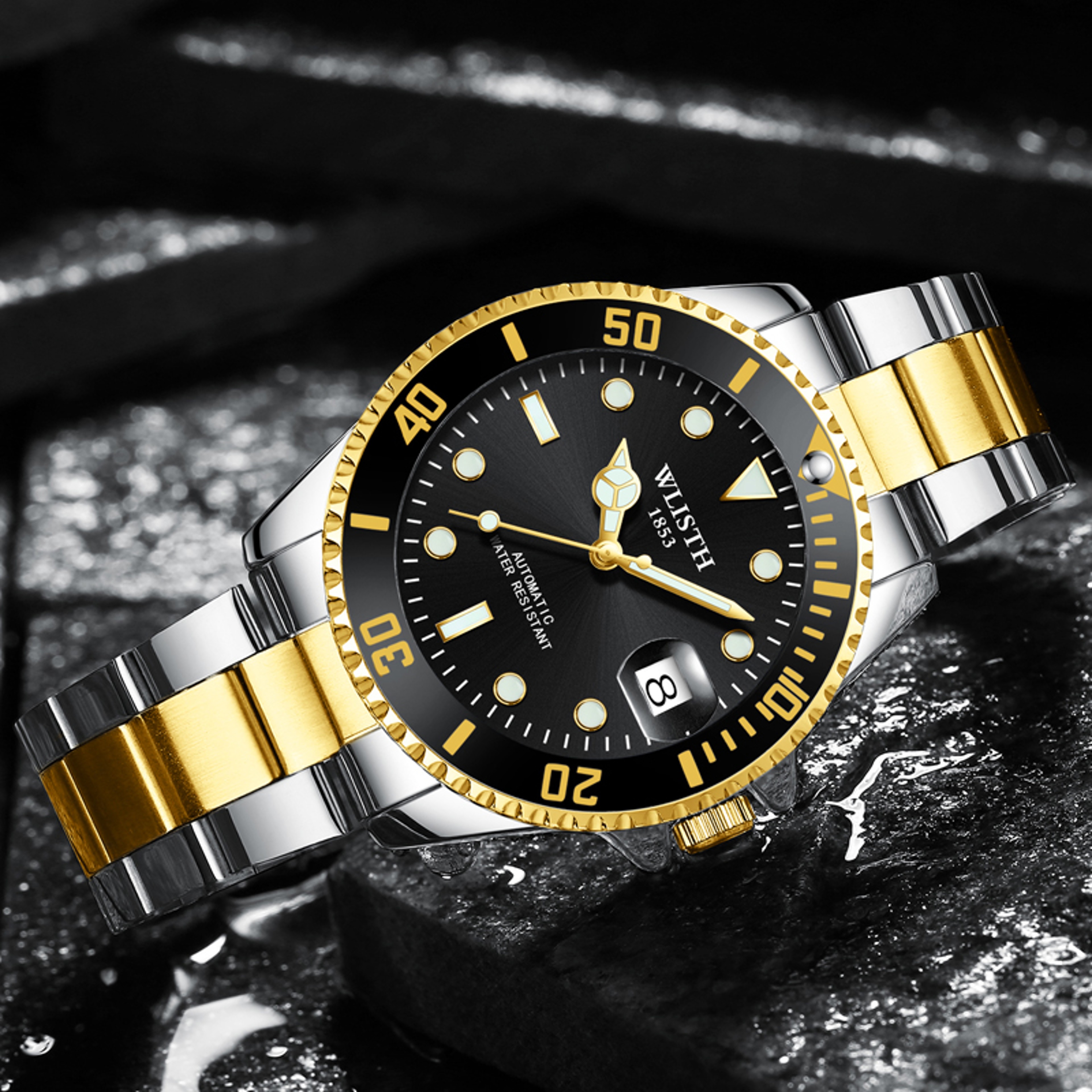 Classic Automatic Mechanical Watch For Men Waterproof Luminous Stainless Steel Luxury Date Watch 1