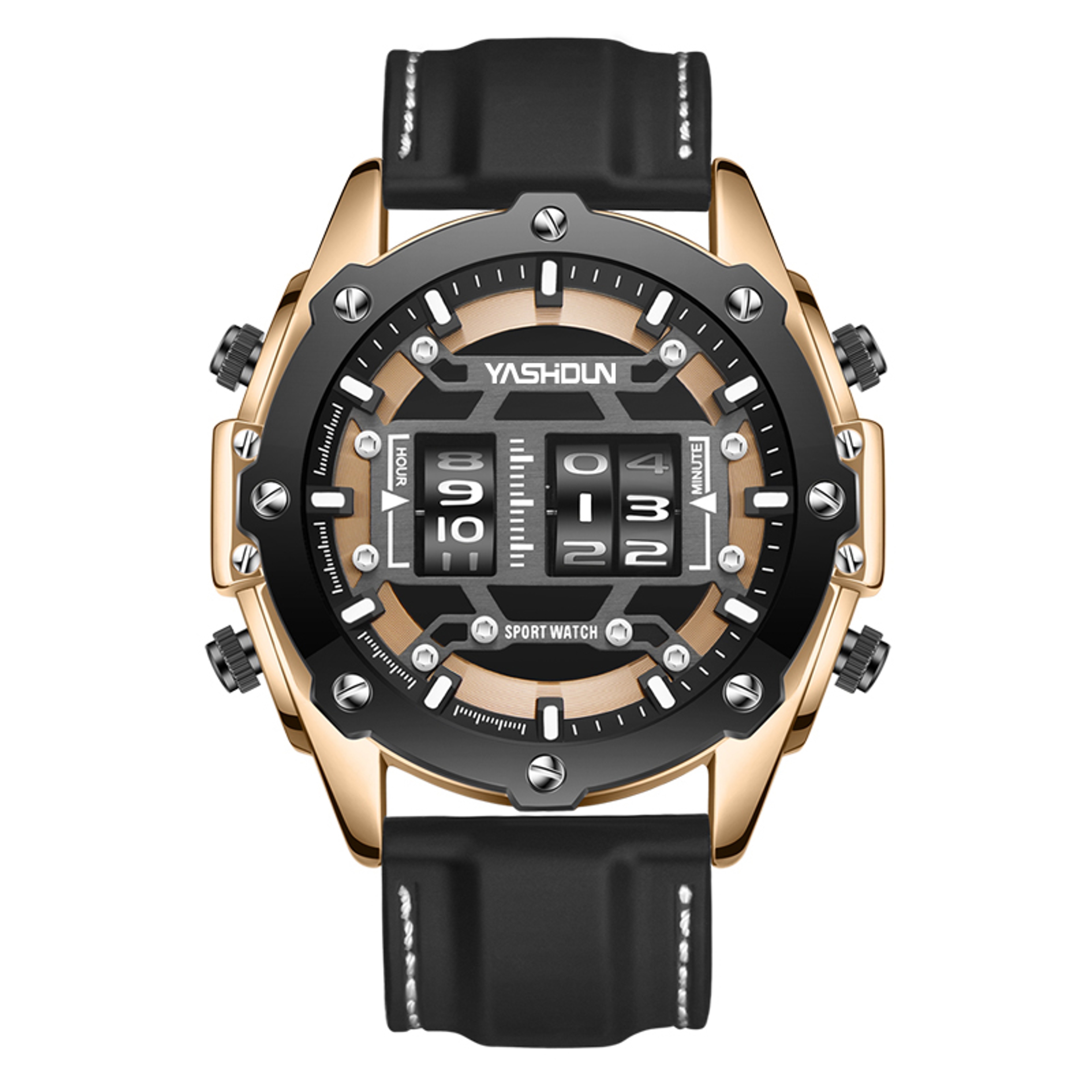 Personalized Multi Functional Mens Sports Watch With Silicone Straps Waterproof  Calendar Feature 5