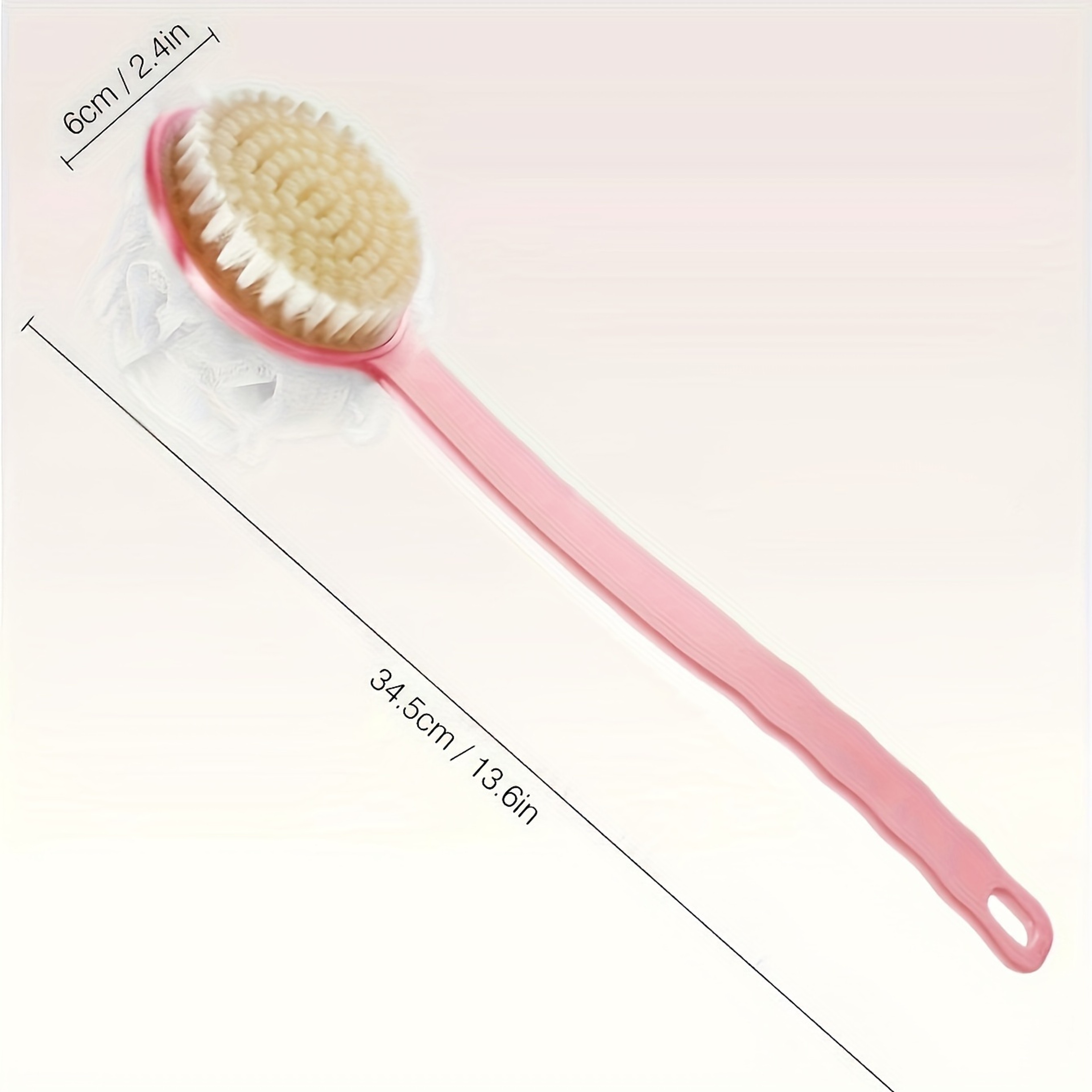 Long Handle Soft Body Scrubber Shower Exfoliator  Skin Massage Brush 3