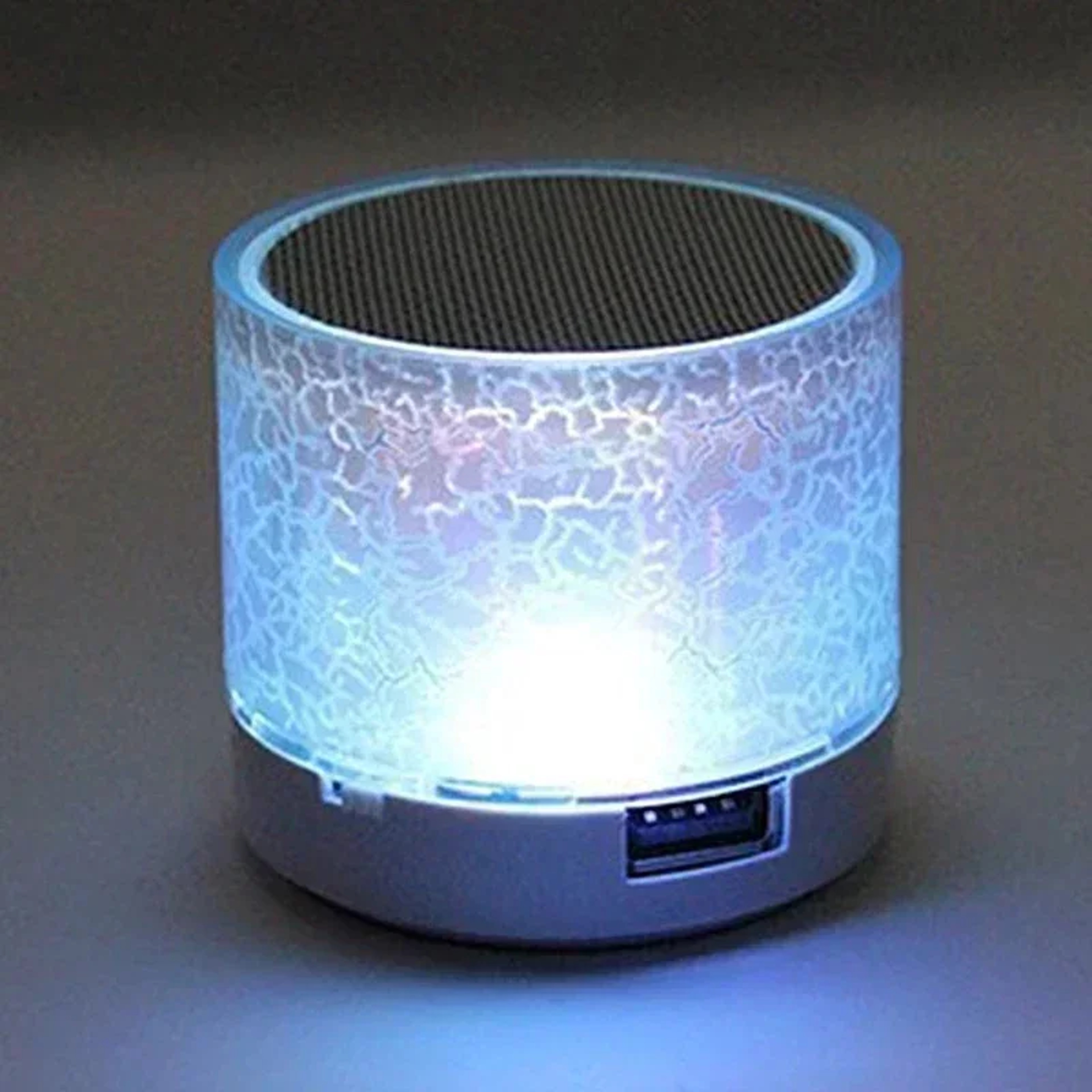 Mini Bluetooth Speaker Wireless Loudspeaker With LED Crack Effect SD Card  USB Subwoofer Portable D 3