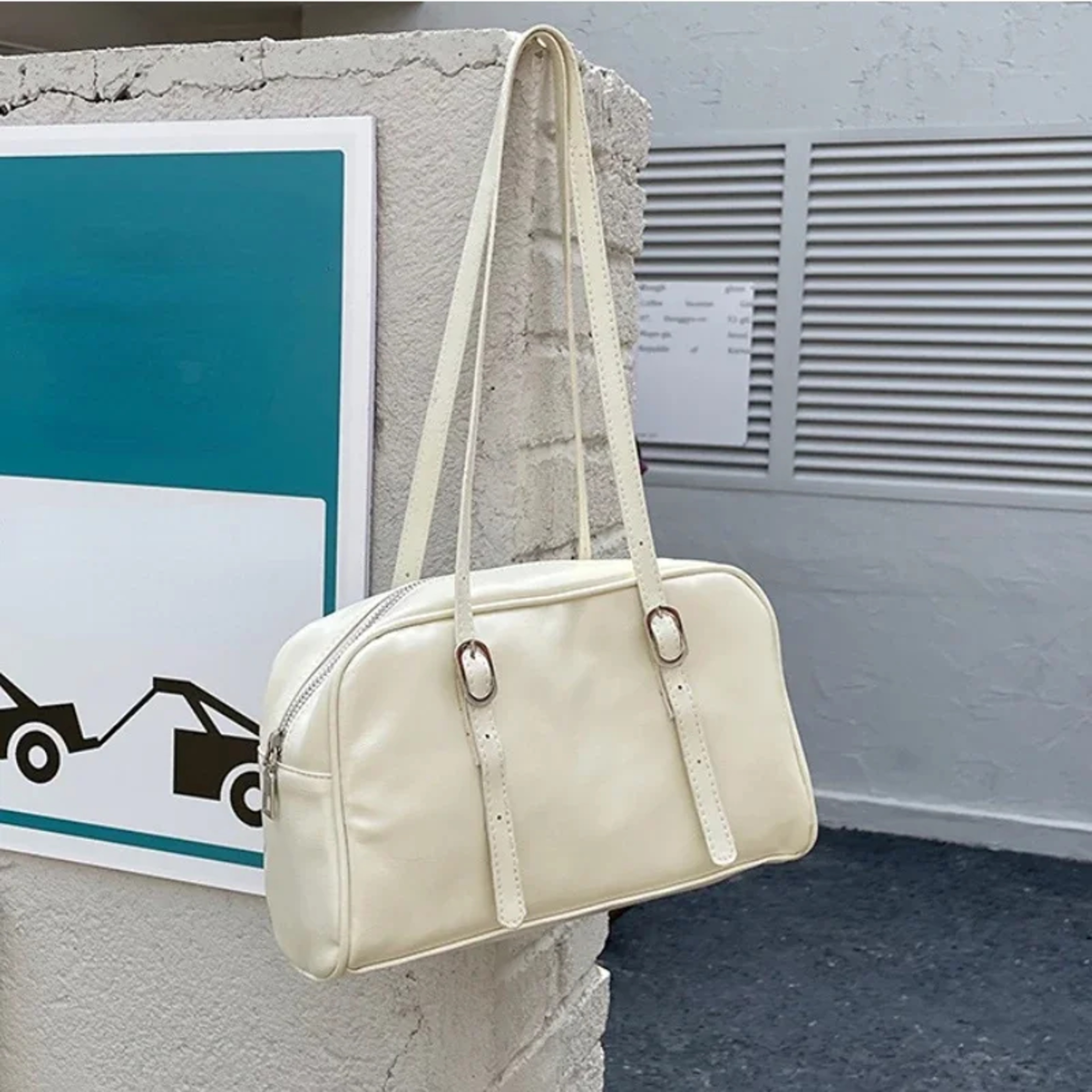 Fashion Women Green PU Leather Shoulder Bag Large Capacity Casual Tote For Daily Use 5