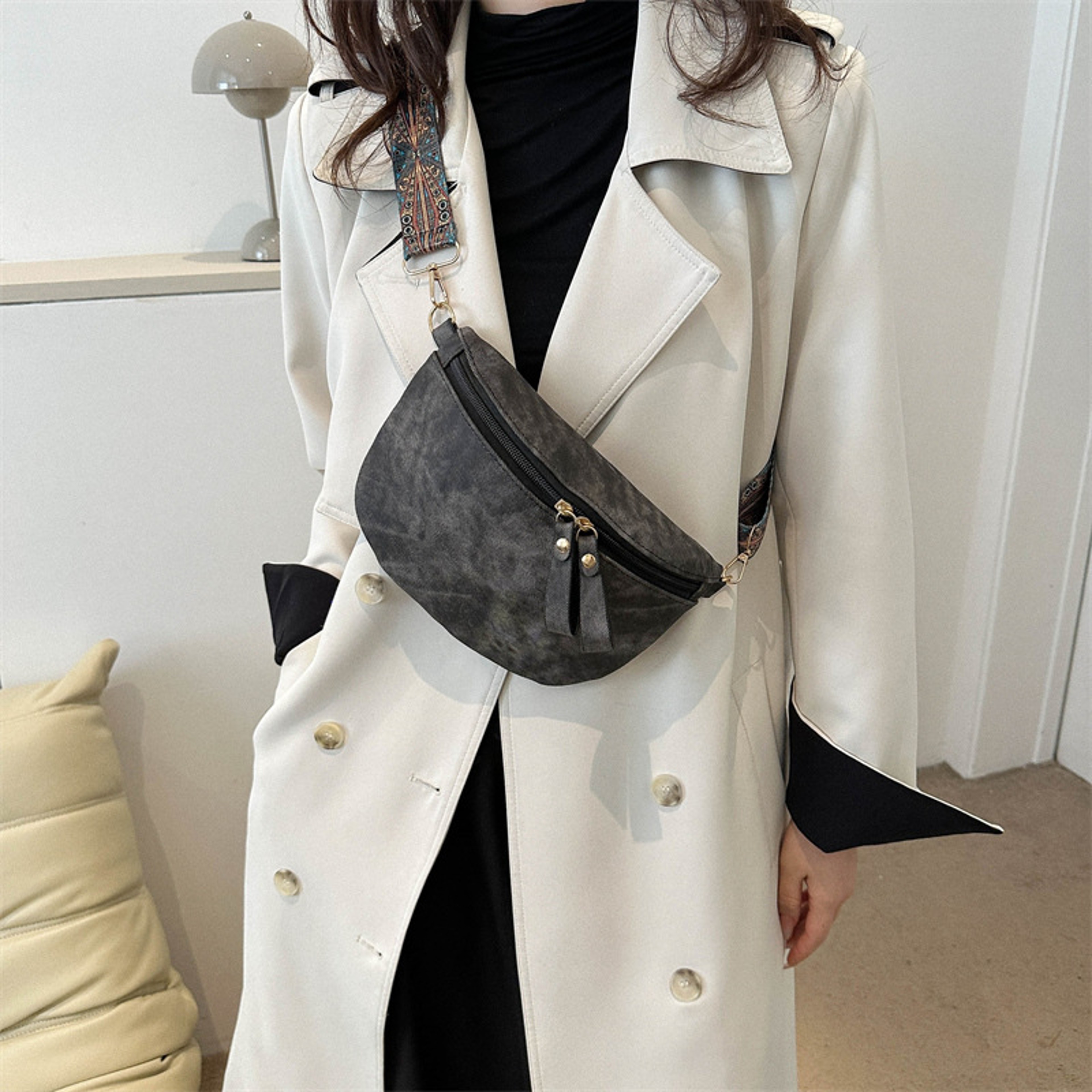 Stylish PU Leather Hobo Satchel Chest Bag Luxury Womens Fashion Waist Pack 0