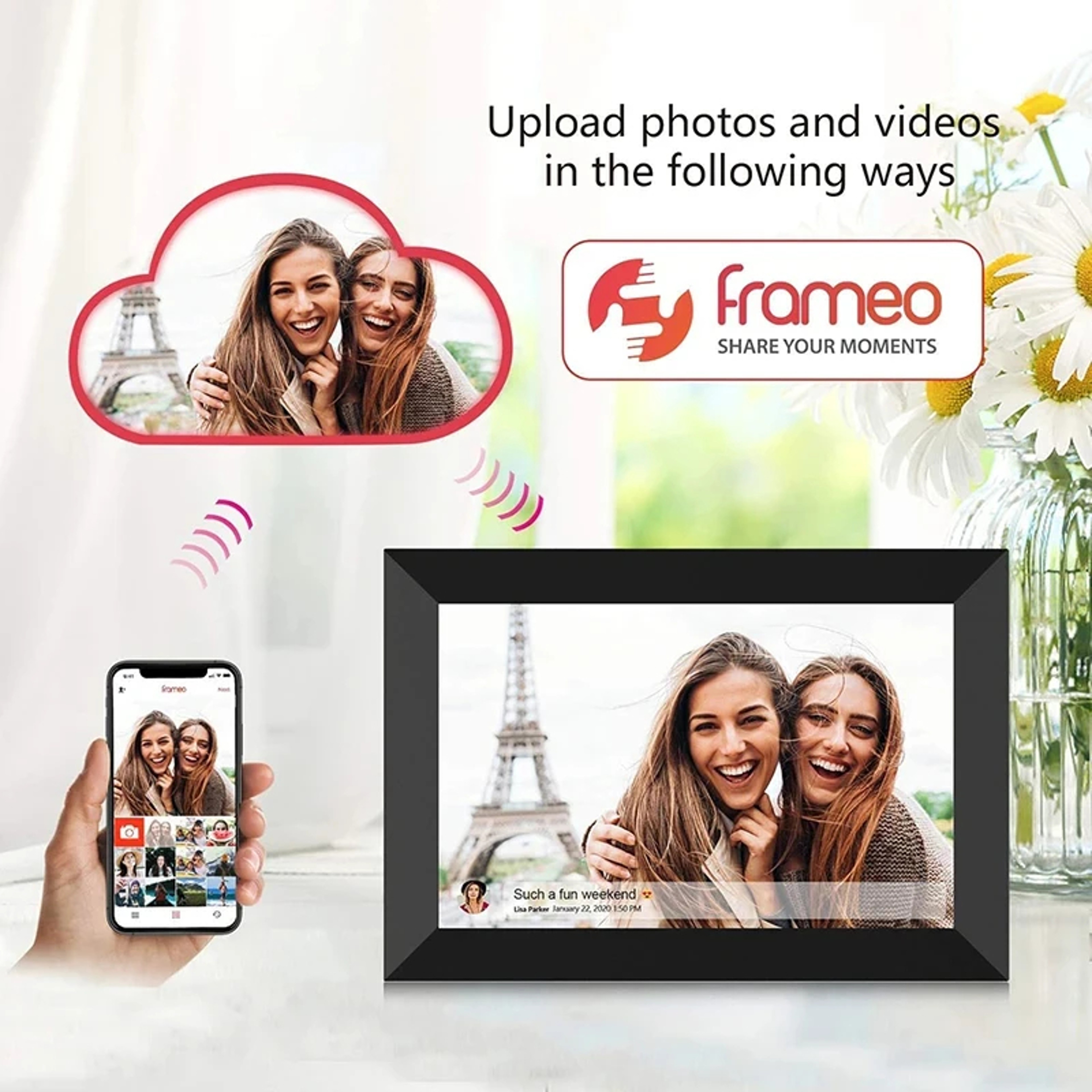 101Inch Digital Photo Frame WIFI Frameo HD Touch Screen Smart Image Album For Perfect Gift 0