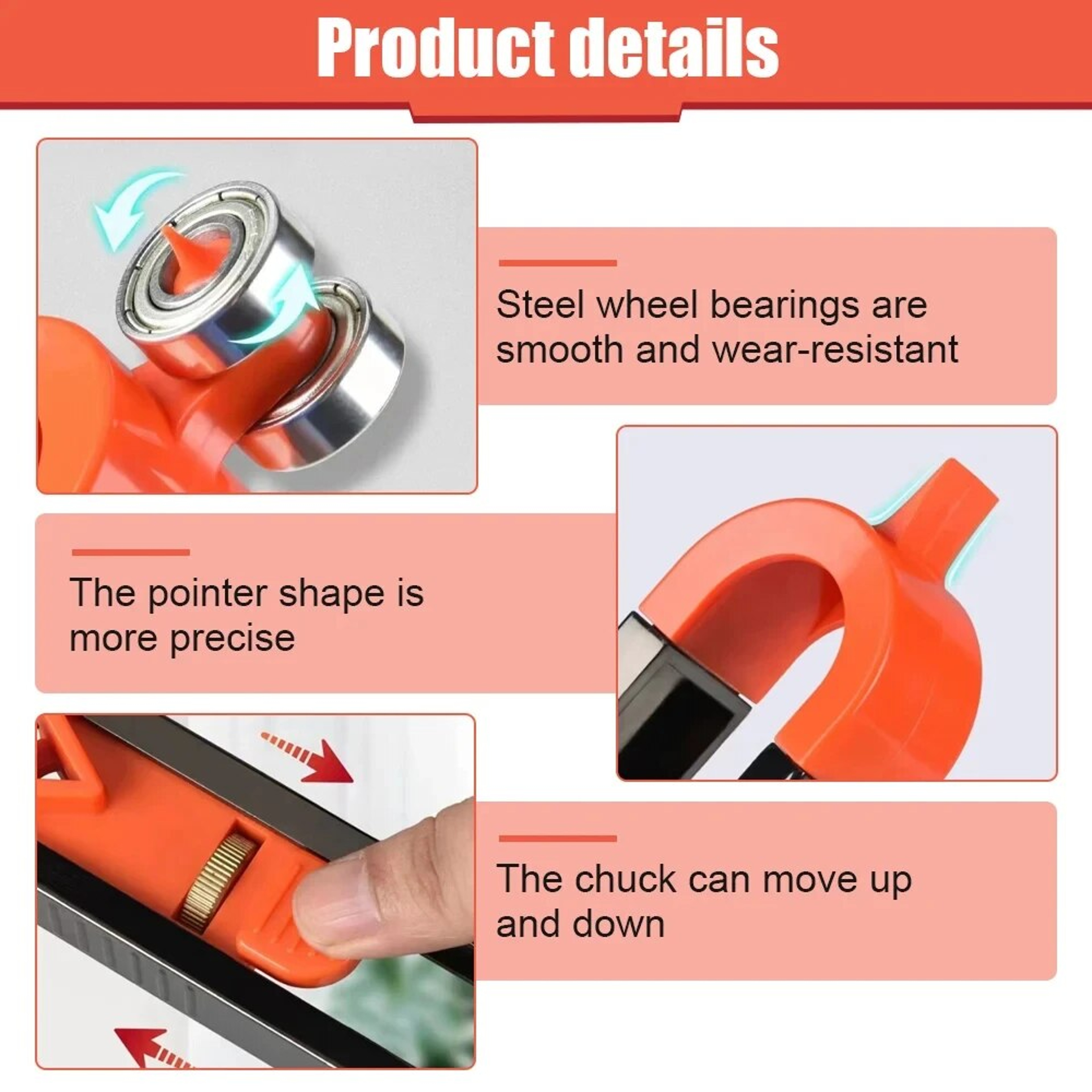 Adjustable Profile Scribing Ruler with Lock Precision Woodworking Contour Gauge Duplicator – view 4