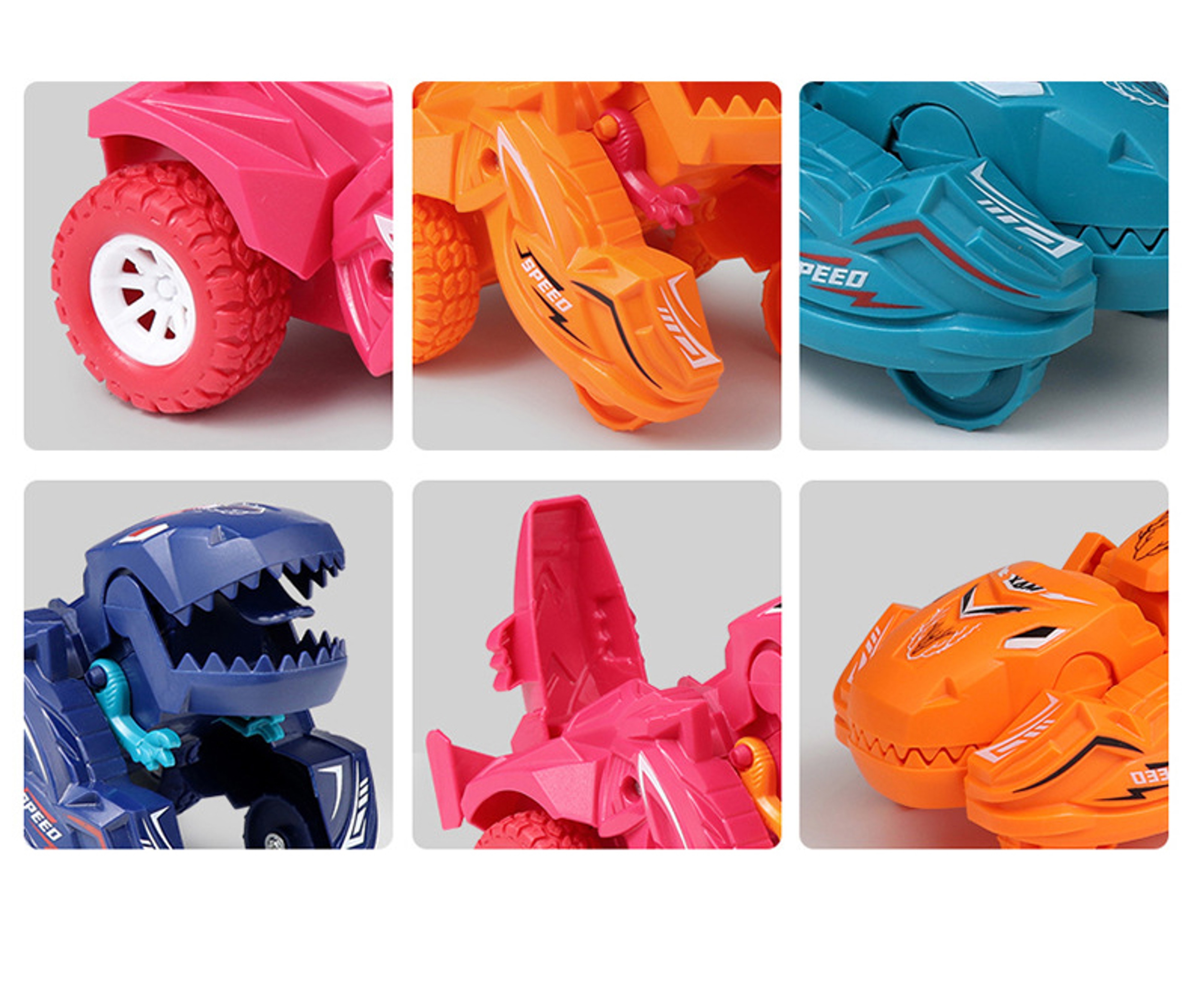 Dinosaur Transformation Car Toy for Boys Mini Vehicles with One Step Action and Collision Transformation – view 4