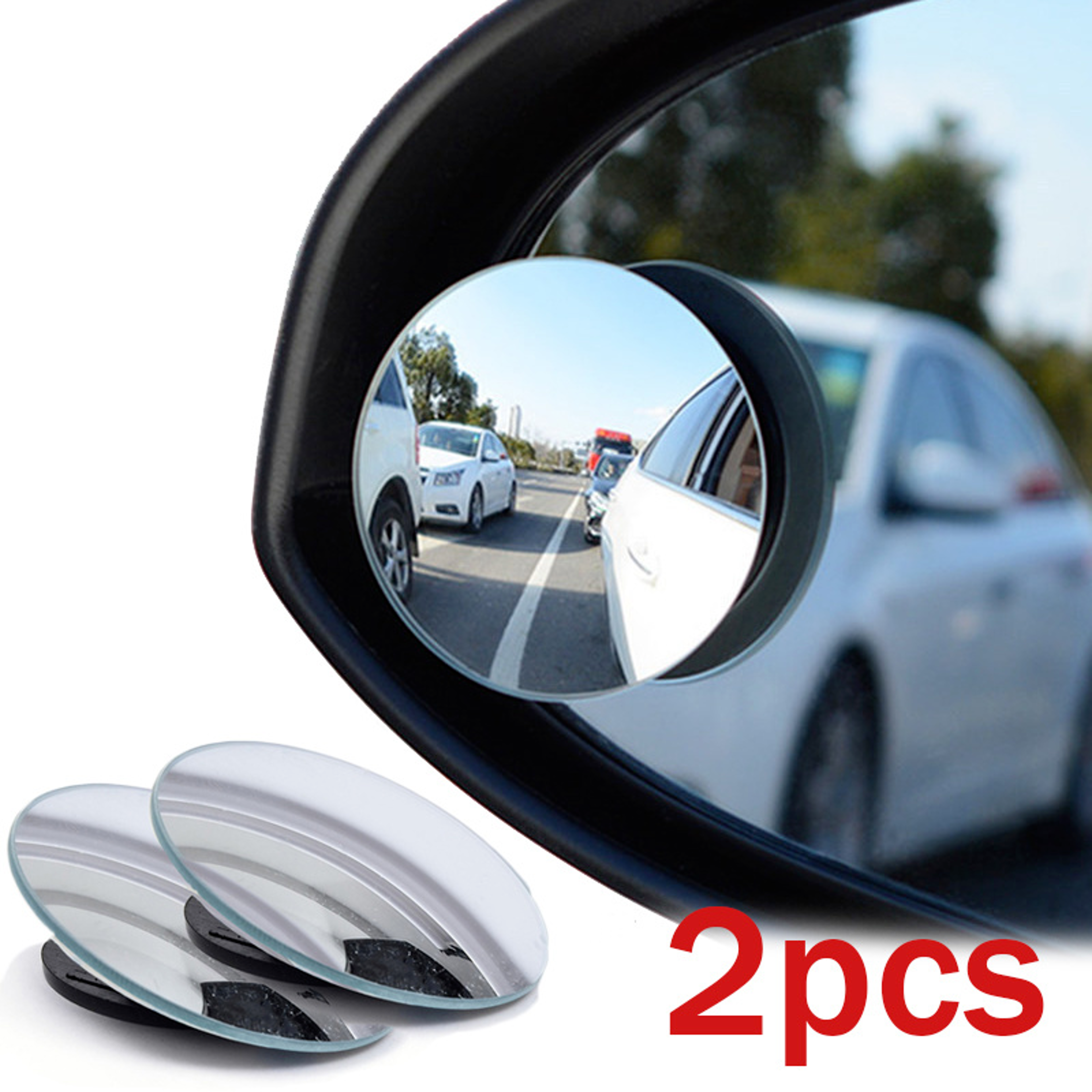 Adjustable Car Blind Spot Mirror Wide Angle Convex Rear View Mirror for Safe Reversing – view 1