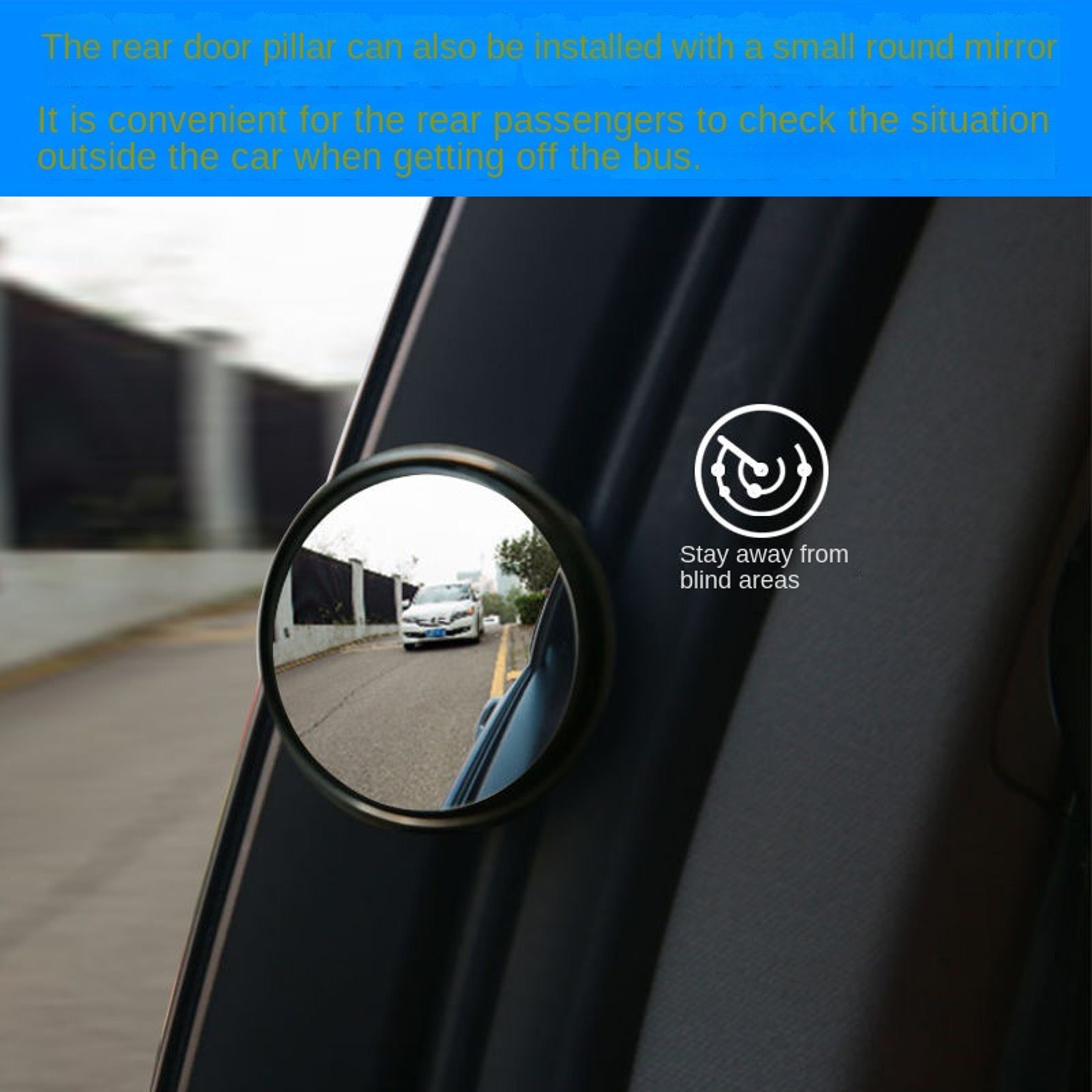 Adjustable Car Blind Spot Mirror Wide Angle Convex Rear View Mirror for Safe Reversing – view 6