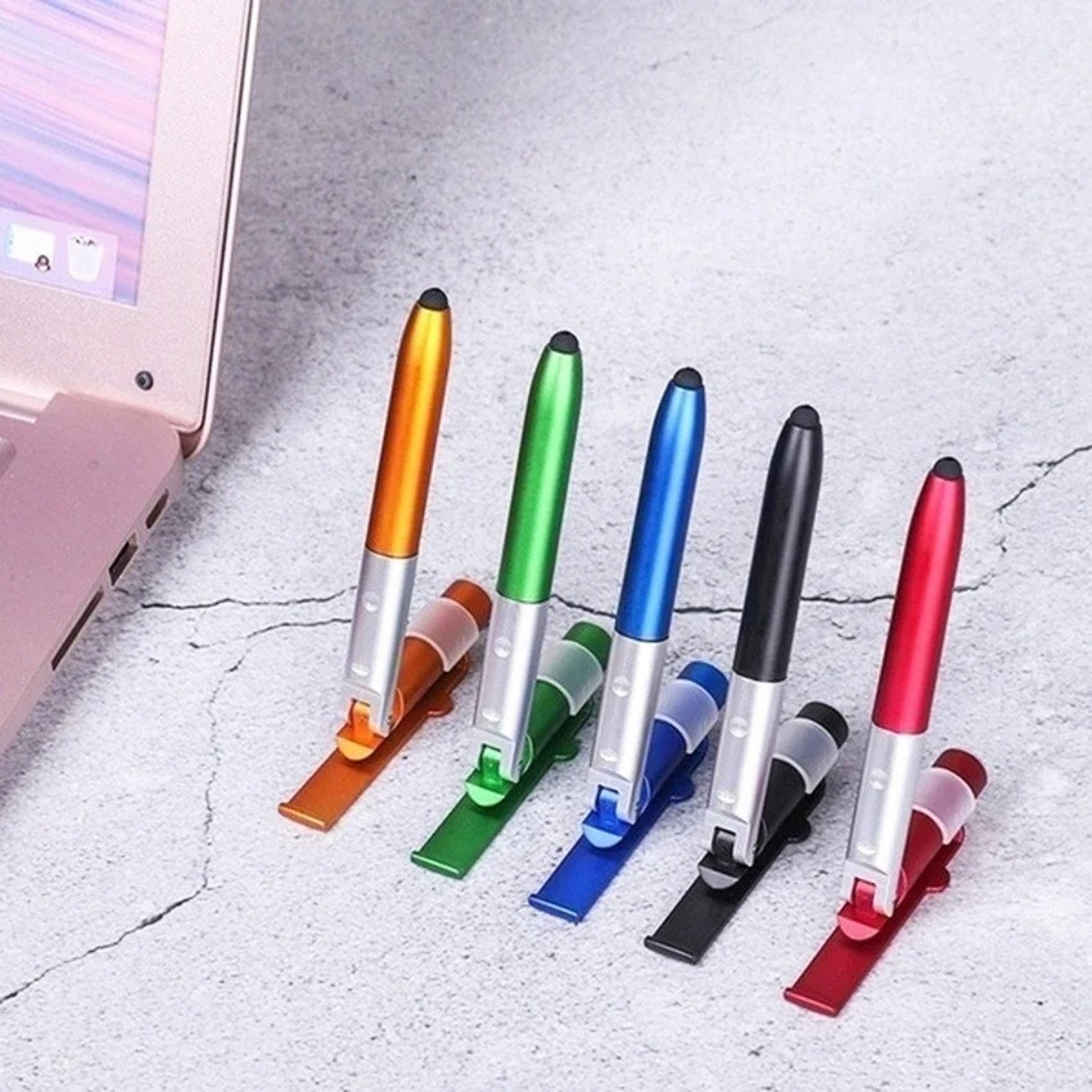 Multifunctional LED Ballpoint Pen with Foldable Phone Holder Ideal for Students and Professionals – view 2