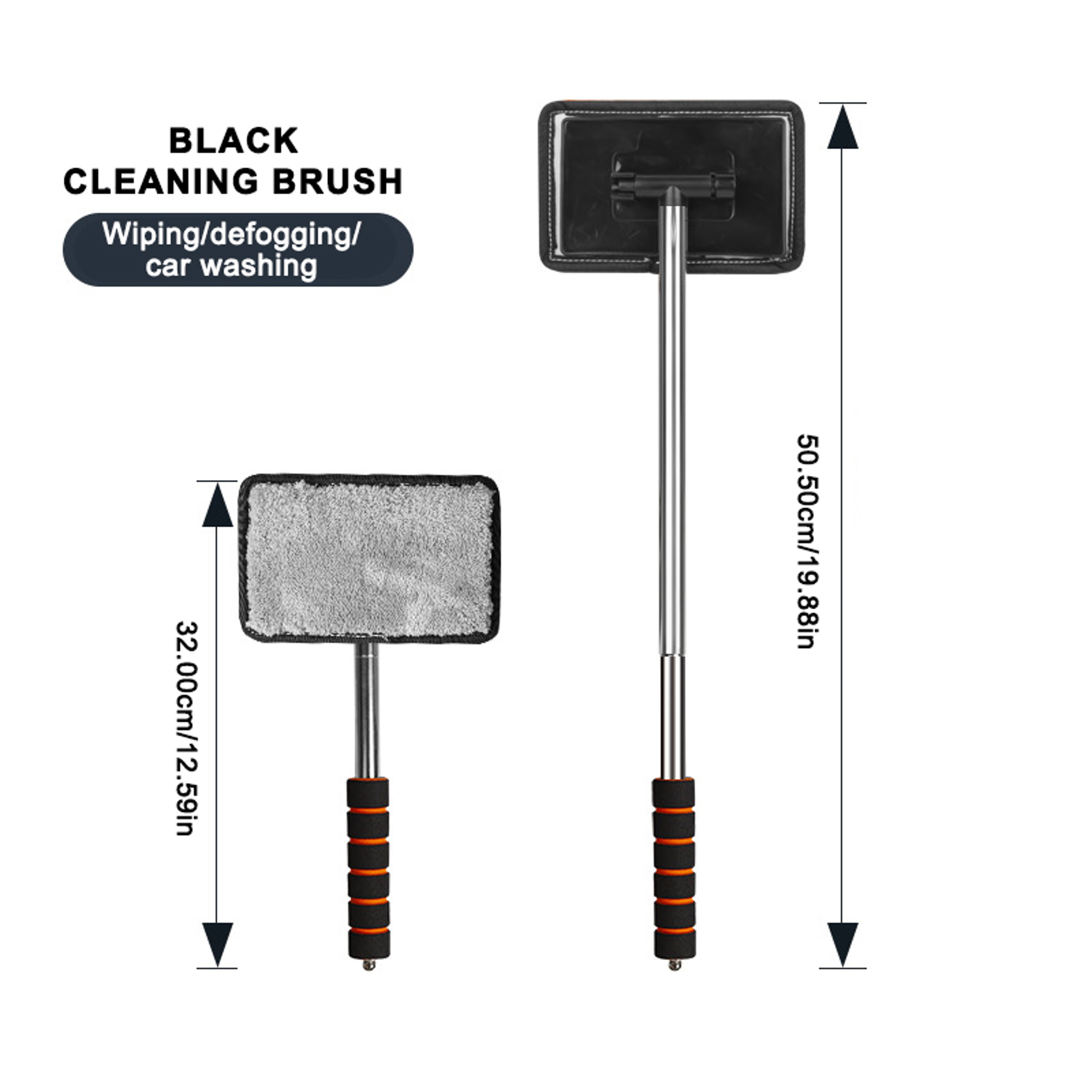 Telescopic Car Windshield Defogger Brush Long Handle Glass Cleaner  Dust Remover 5