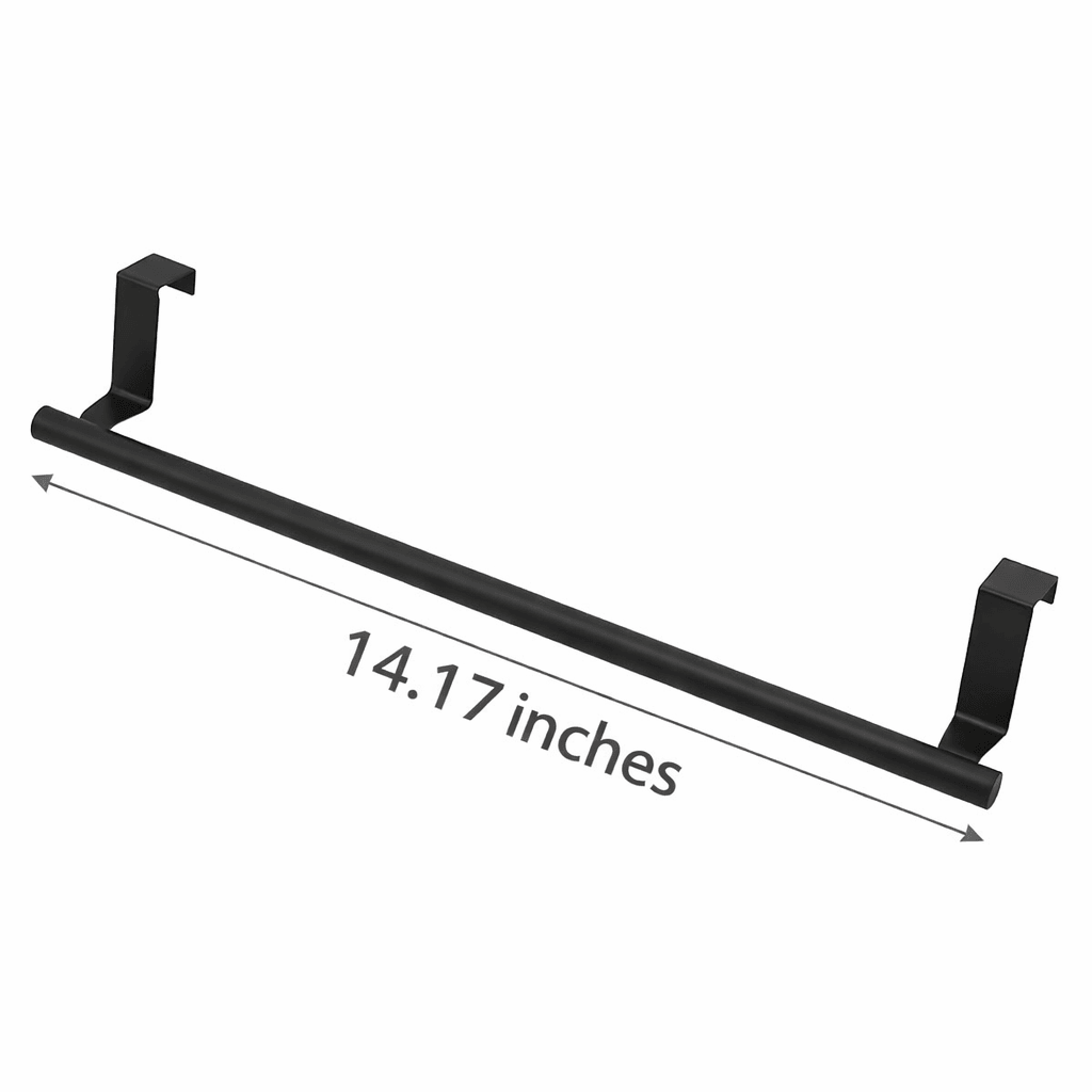 Stainless Steel Over Cabinet Towel Rack Punch Free Hanging Storage Organizer 6