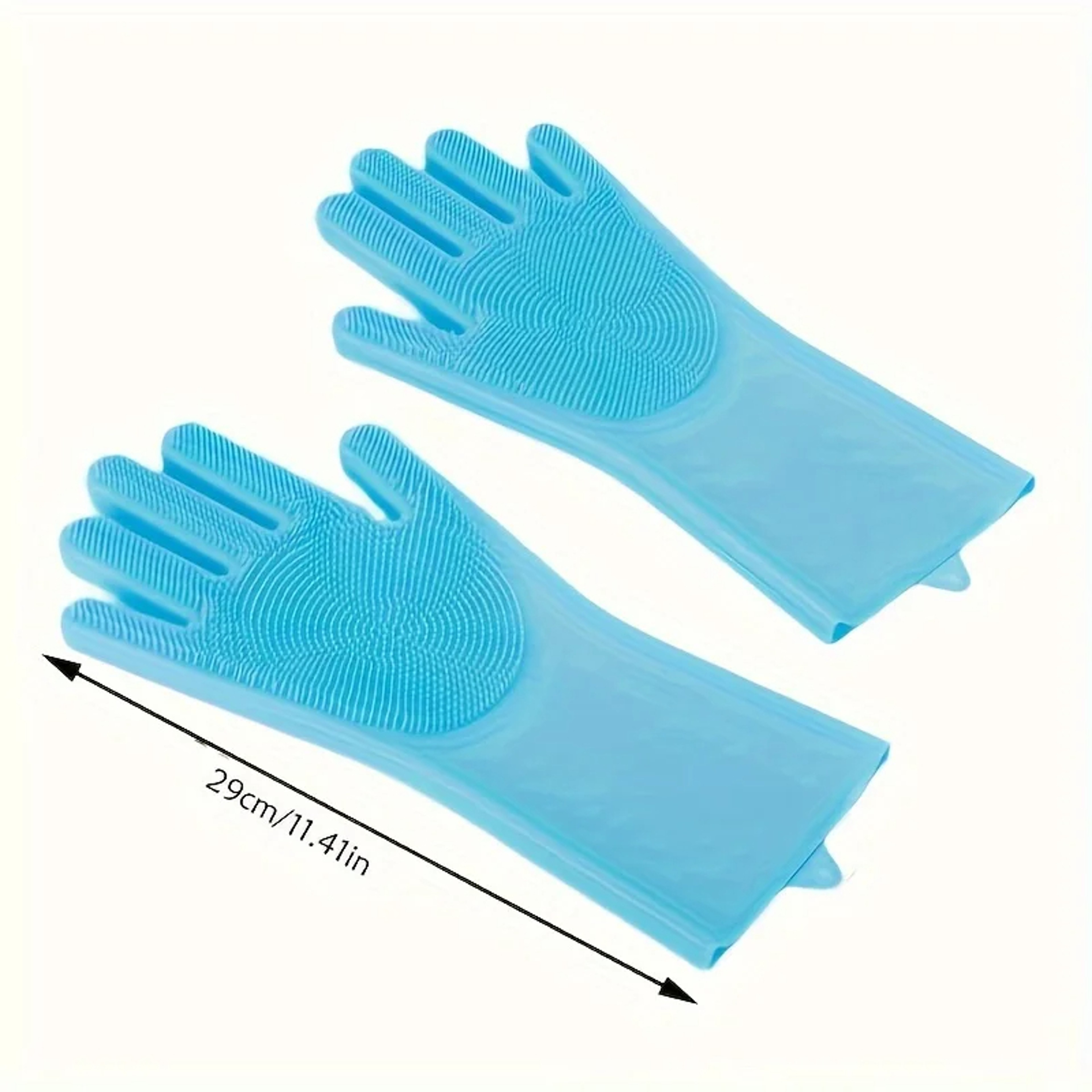 Pet Grooming Glove for Cats & Dogs Silicone Shampoo Scrubber & Hair Removal Glove Magic Dishwashing Cleaning Sponge – view 7