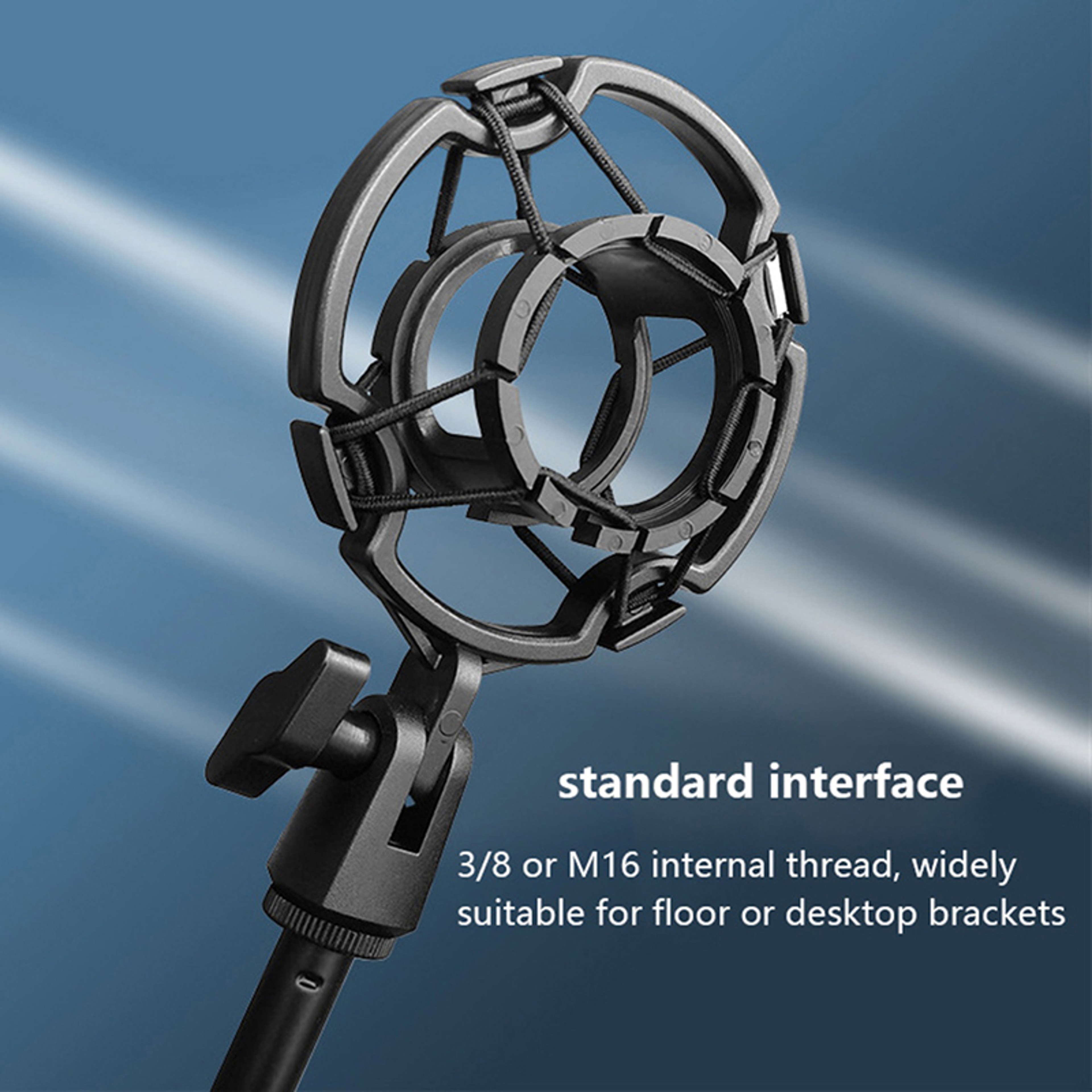 Universal Professional Condenser Microphone Shock Mount Holder For Studio Recording Compatible With 2