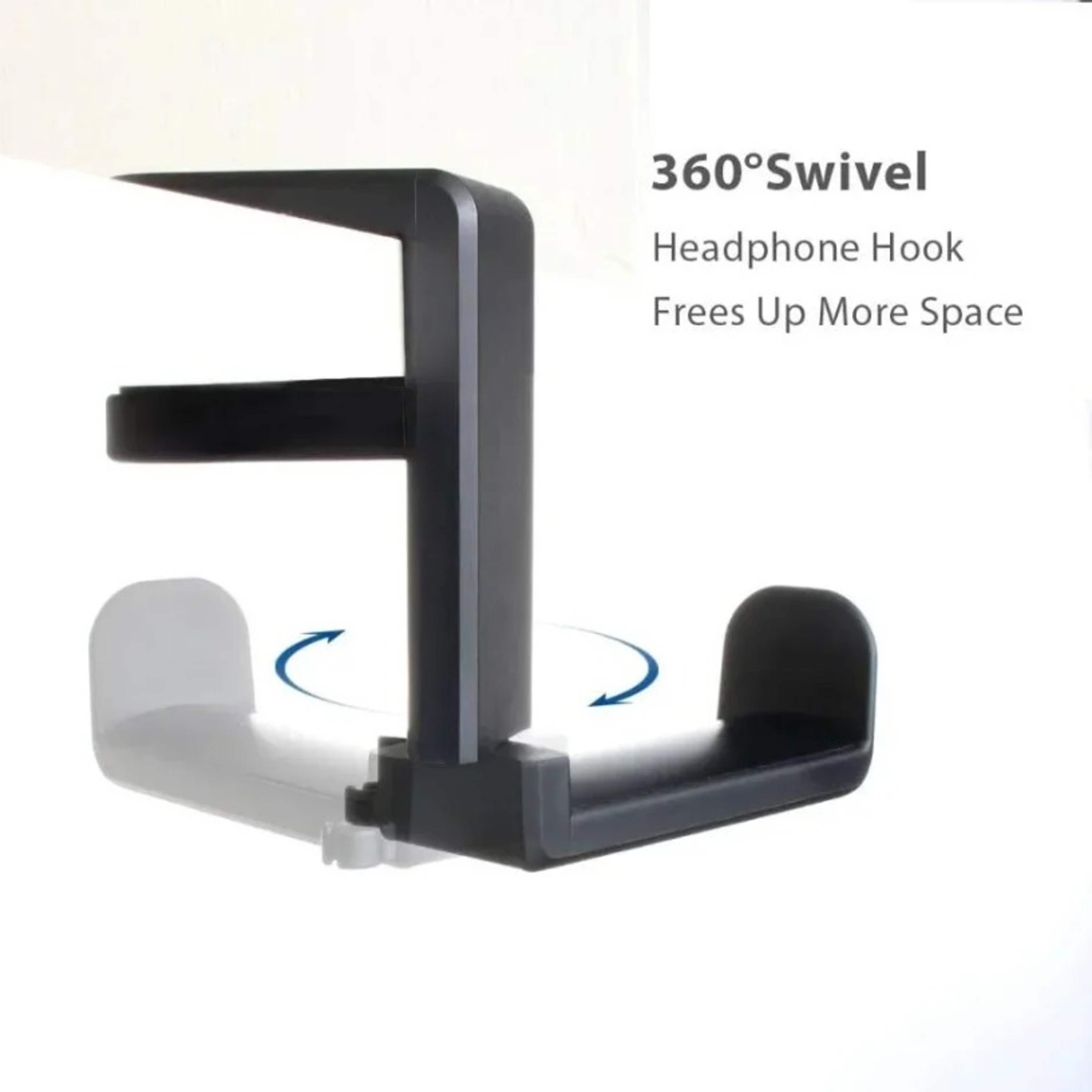 Adjustable Rotating Gaming Headphone Stand  Table Clip Hook 2