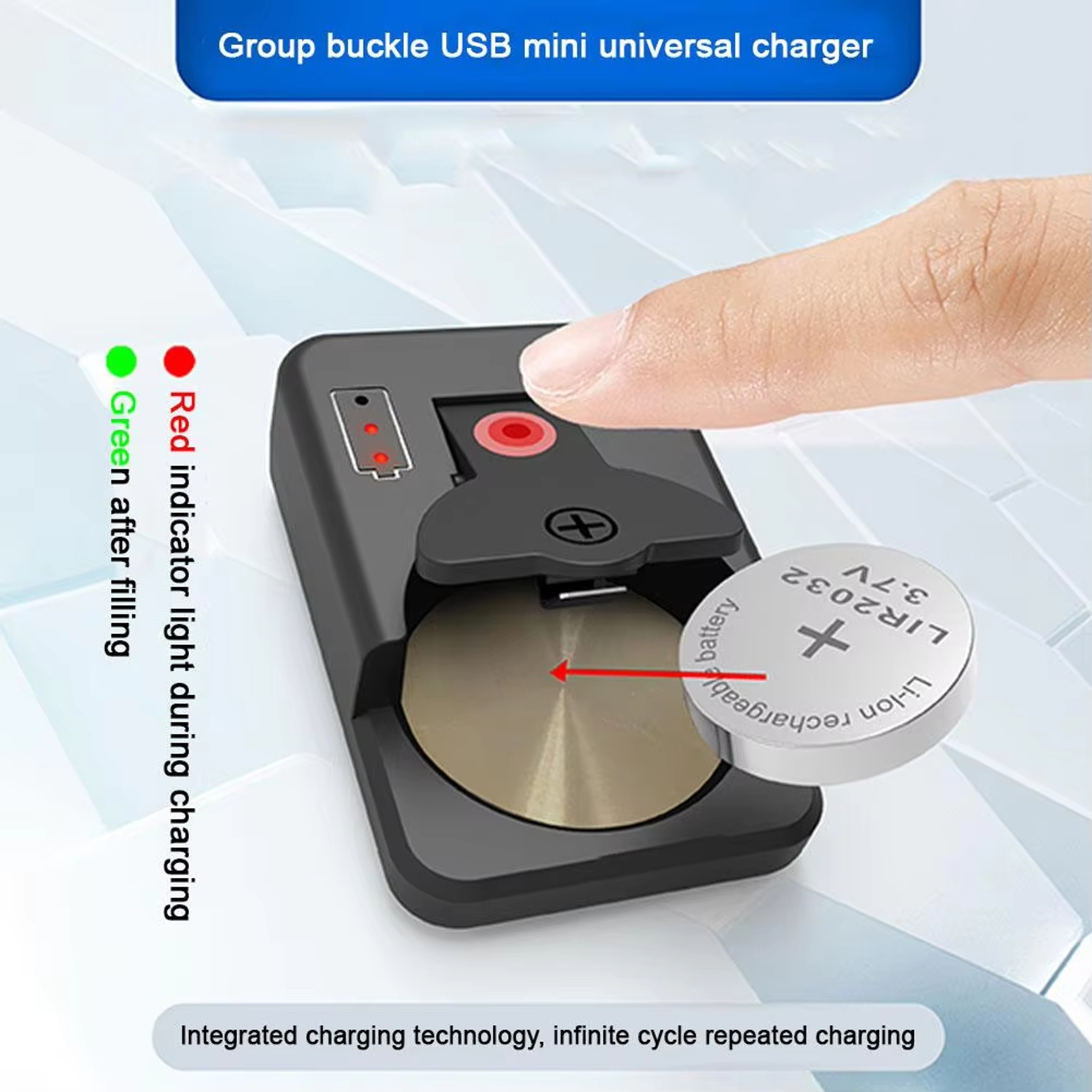 Universal Button Battery Charger With LED Indicator Portable  Efficient Power Solution 3