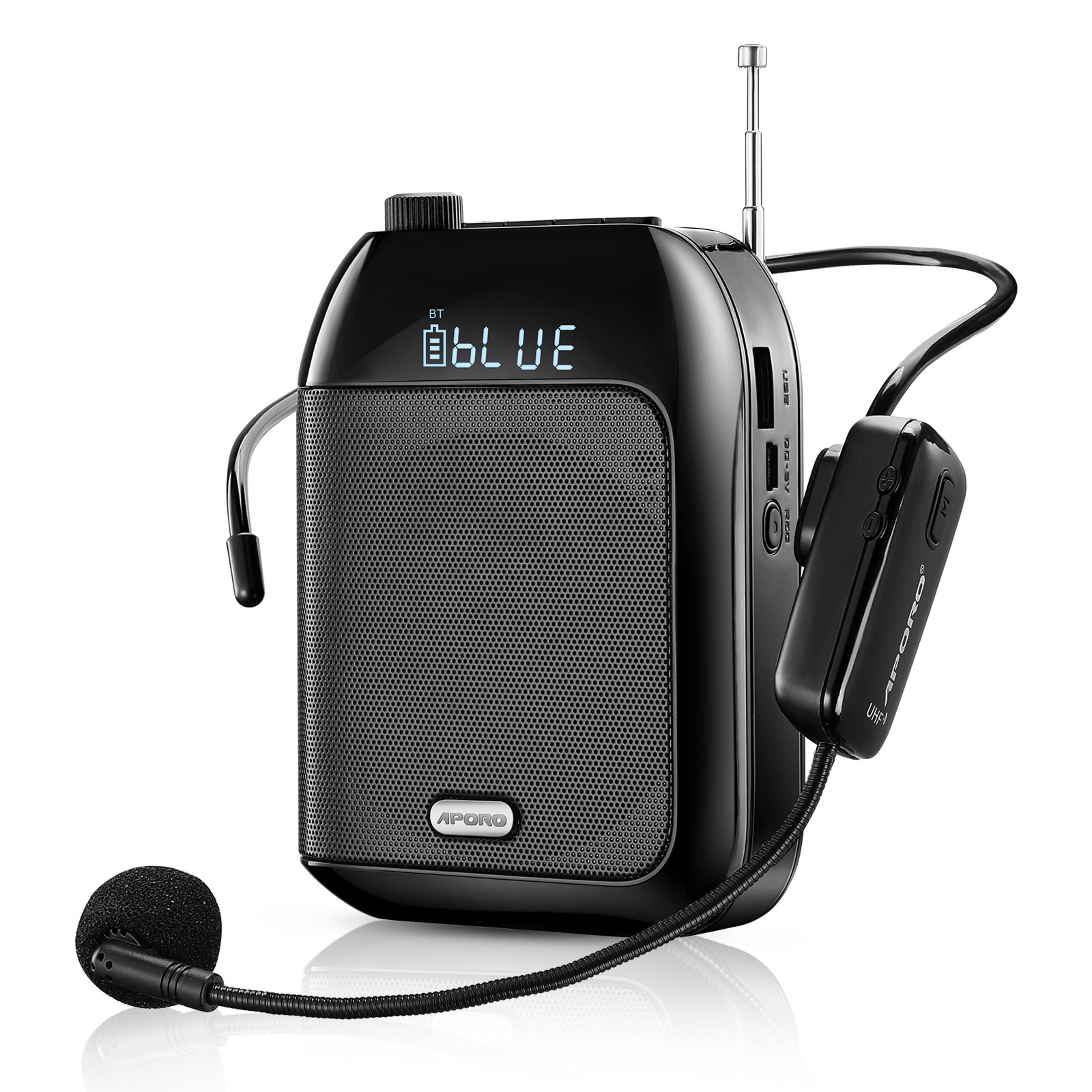 Portable Wireless Voice Amplifier With U Disk Megaphone Microphone Speaker For Teaching And Promoti 5