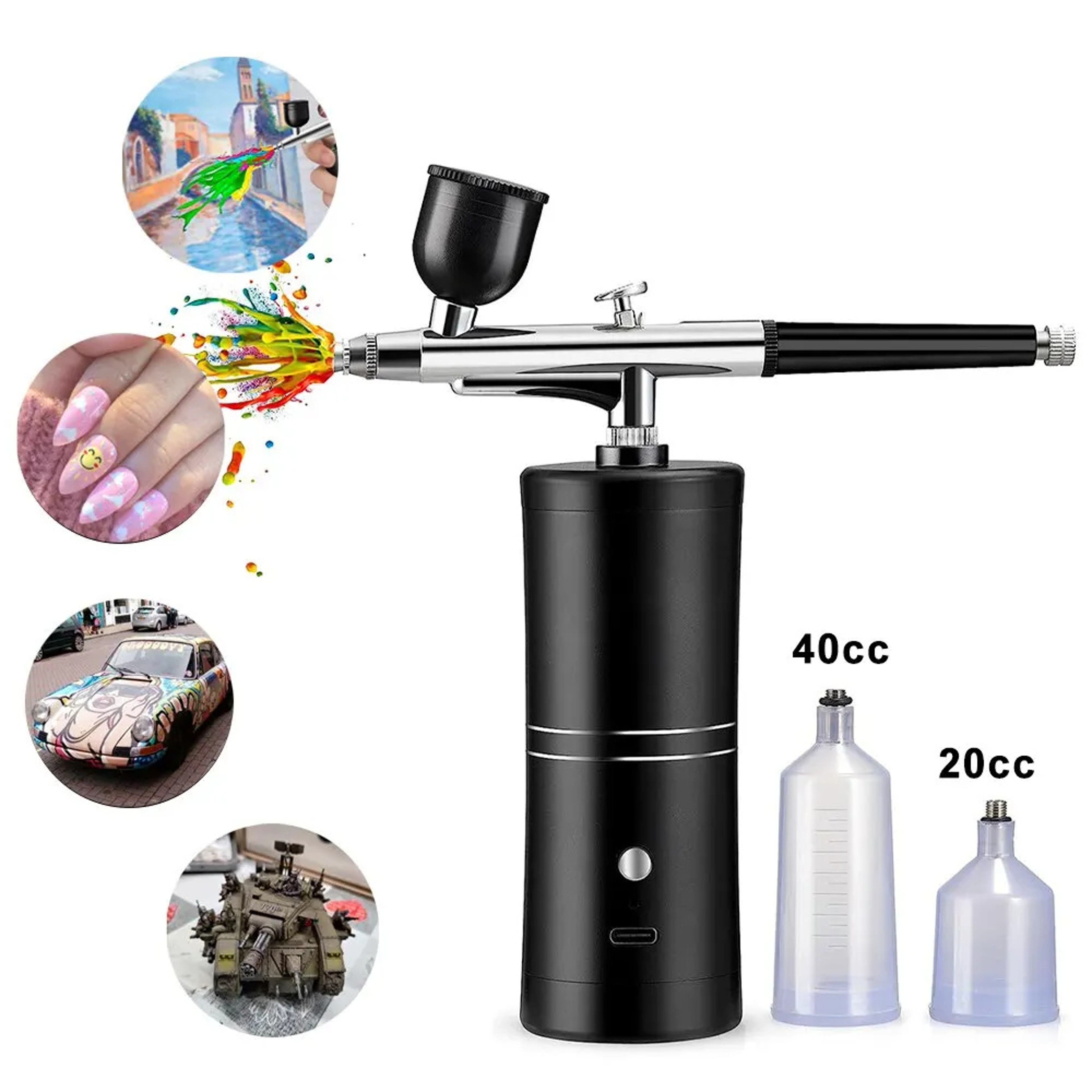 Portable Airbrush Nail Kit With Compressor Perfect For Nail Art  Painting 0