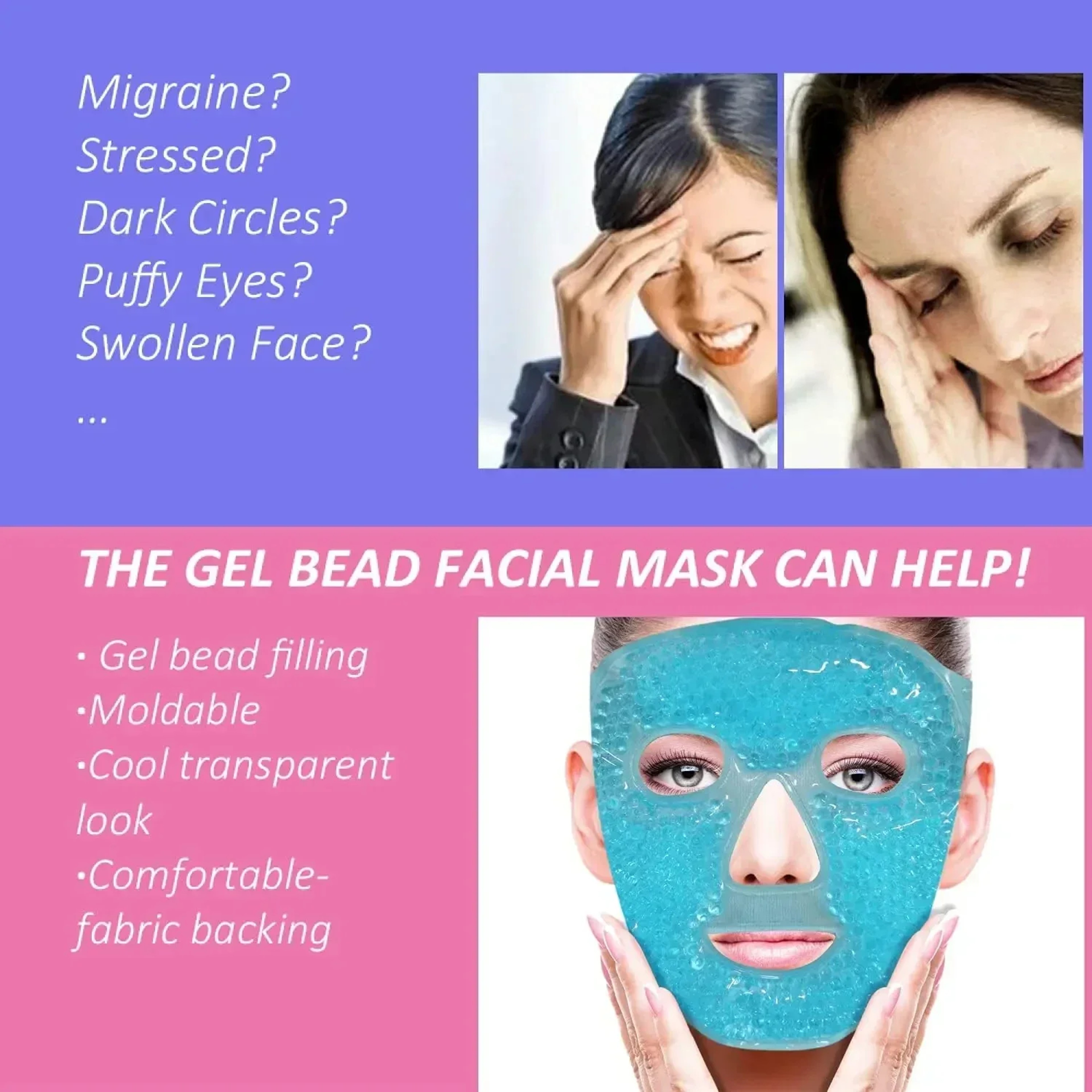Cooling  Heating Full Face Eye Mask For Puffiness  Dark Circles 1