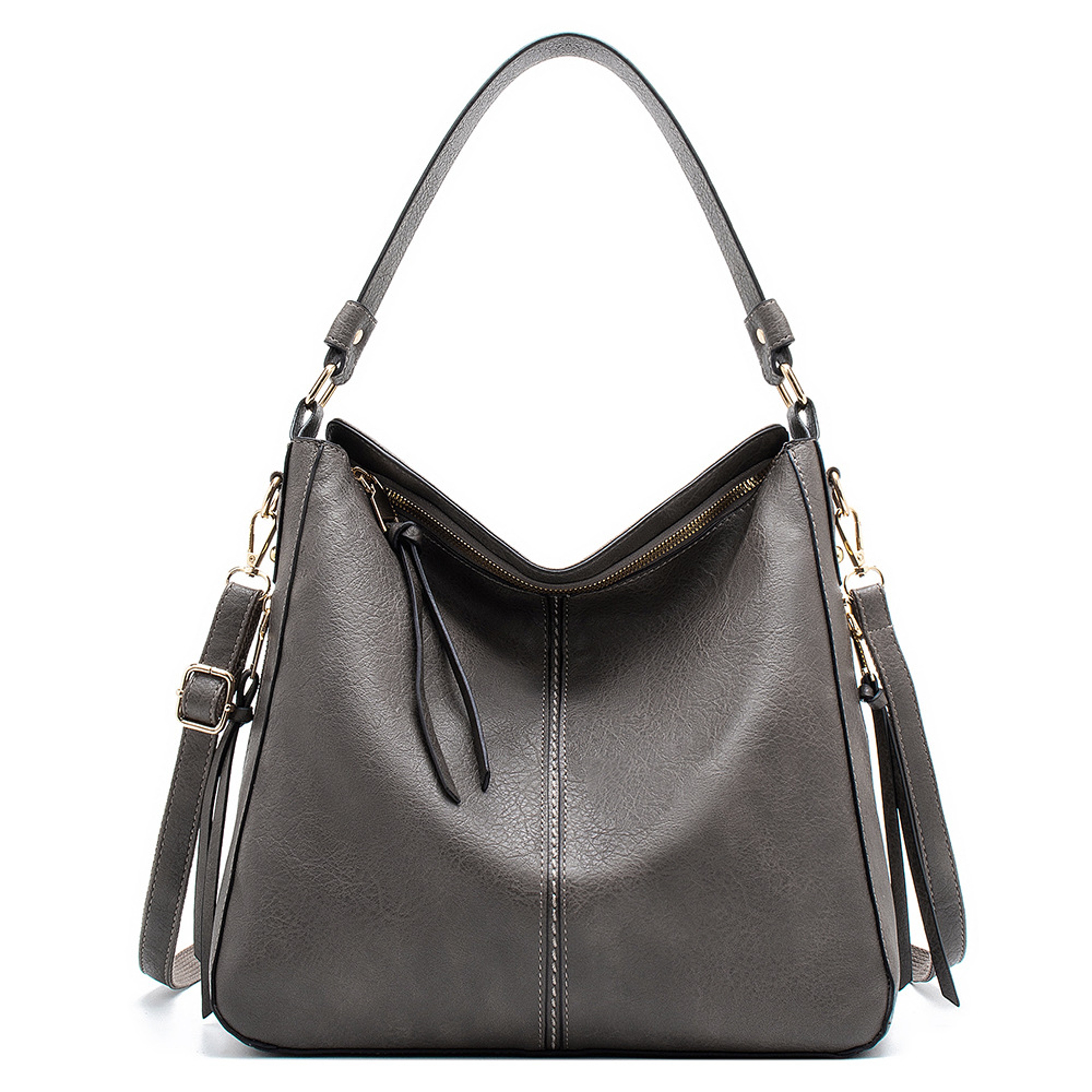 Elegant Vintage Women Designer Handbag Faux Leather Hobo Shoulder Bag Large Tote Bag For Women Cros 8
