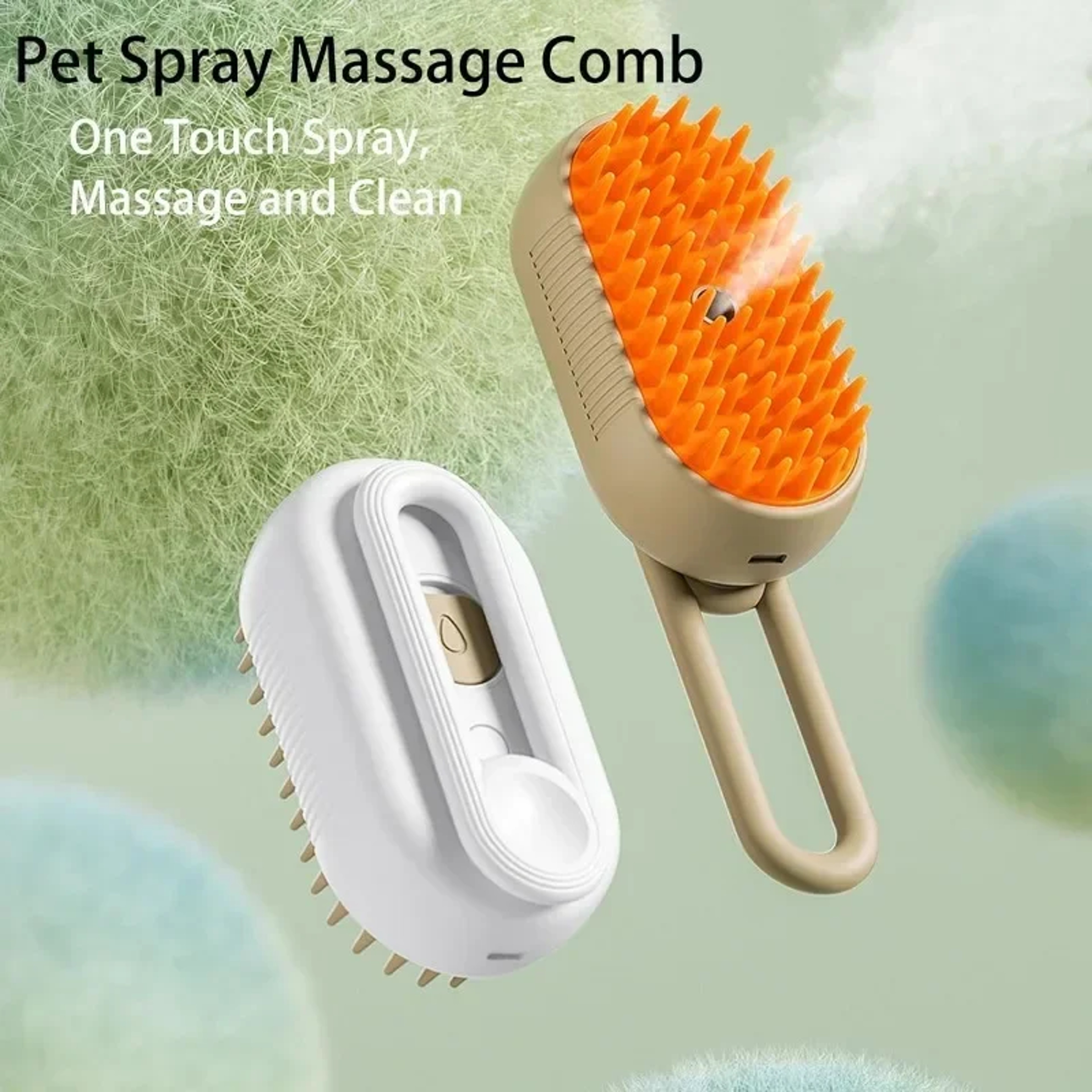 Steamy Dog  Cat Grooming Brush Electric Hair Remover With Massage Spray For Pets 1