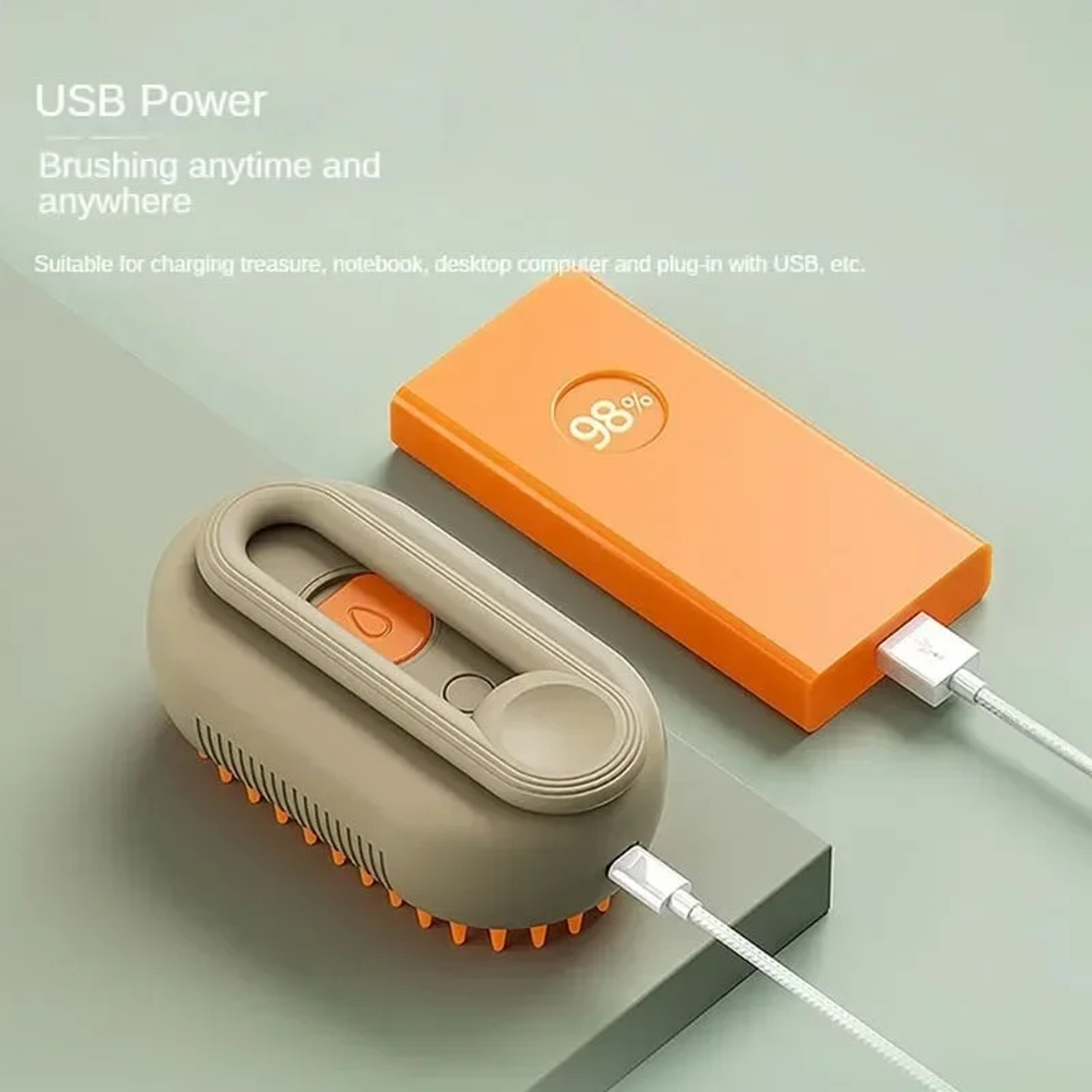 Steamy Dog  Cat Grooming Brush Electric Hair Remover With Massage Spray For Pets 3