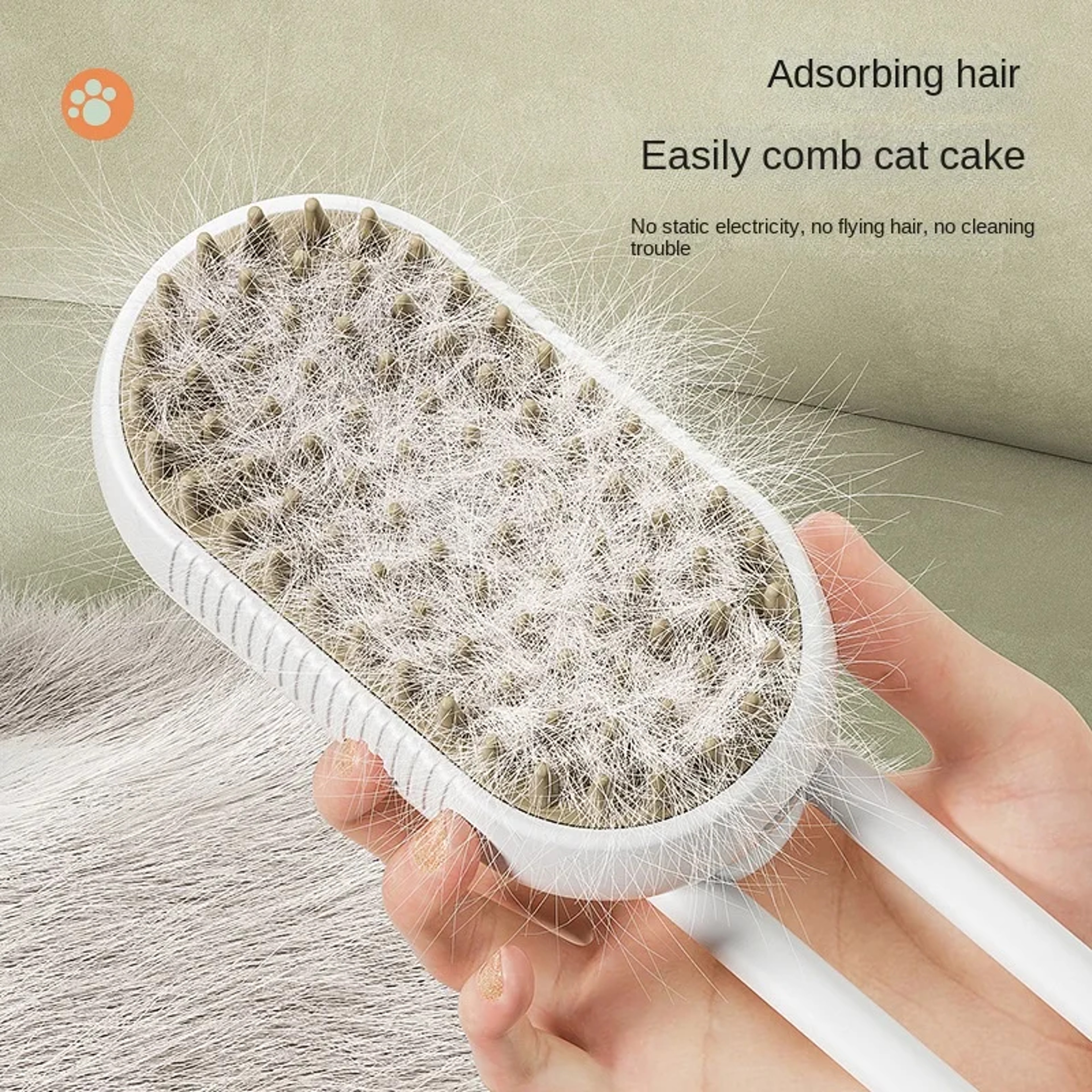 Steamy Dog  Cat Grooming Brush Electric Hair Remover With Massage Spray For Pets 4