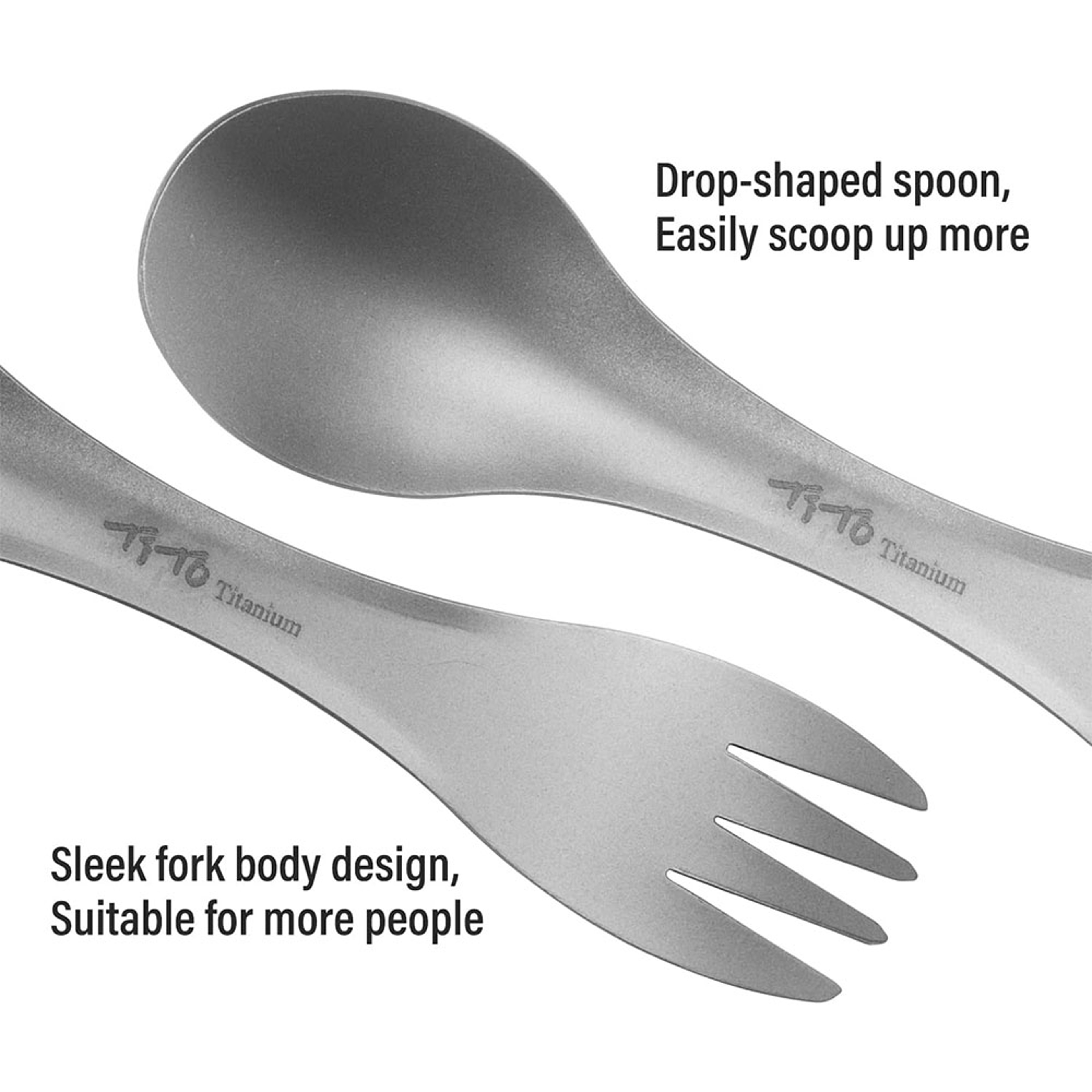 Titanium Spork Spoon Ultralight Portable Camping Flatware Set For Travel And Picnic Eco Friendly Ou 0