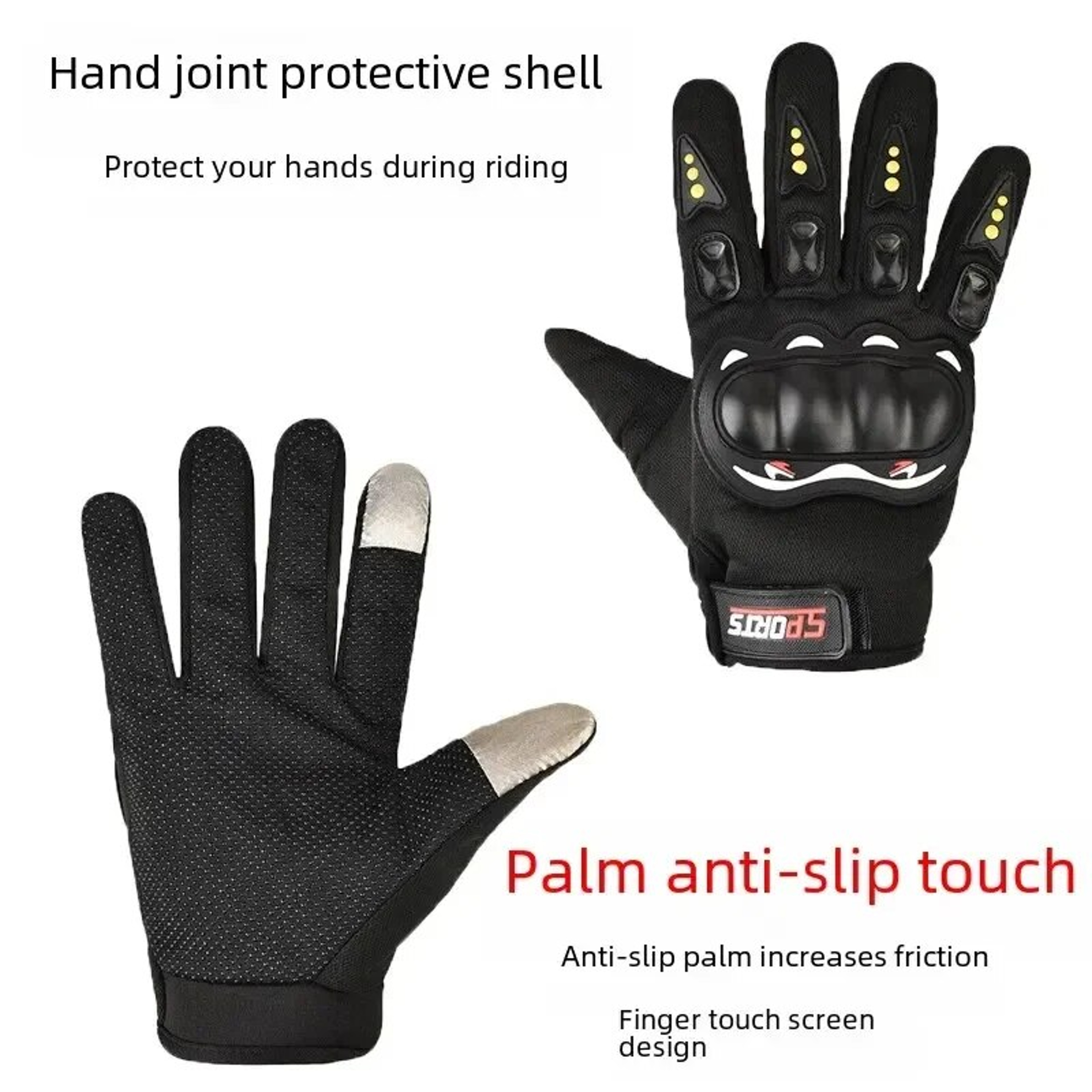 Full Finger Motorcycle Gloves For Men Touch Screen Anti Fall Protection For Off Road Cycling  Sport 4