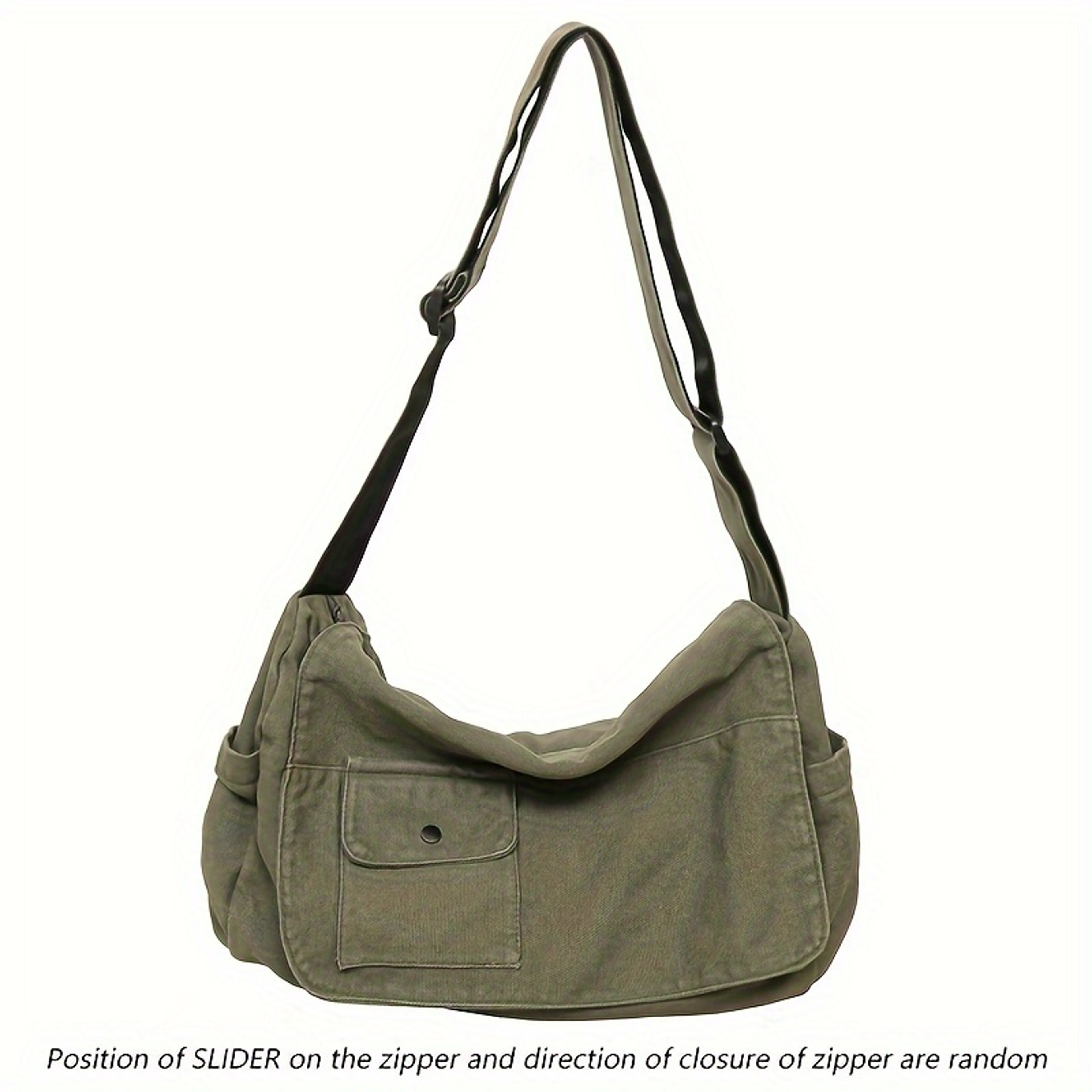 Casual Canvas Messenger Bag Versatile & Spacious Shoulder Bag for Students Men & Women – view 8