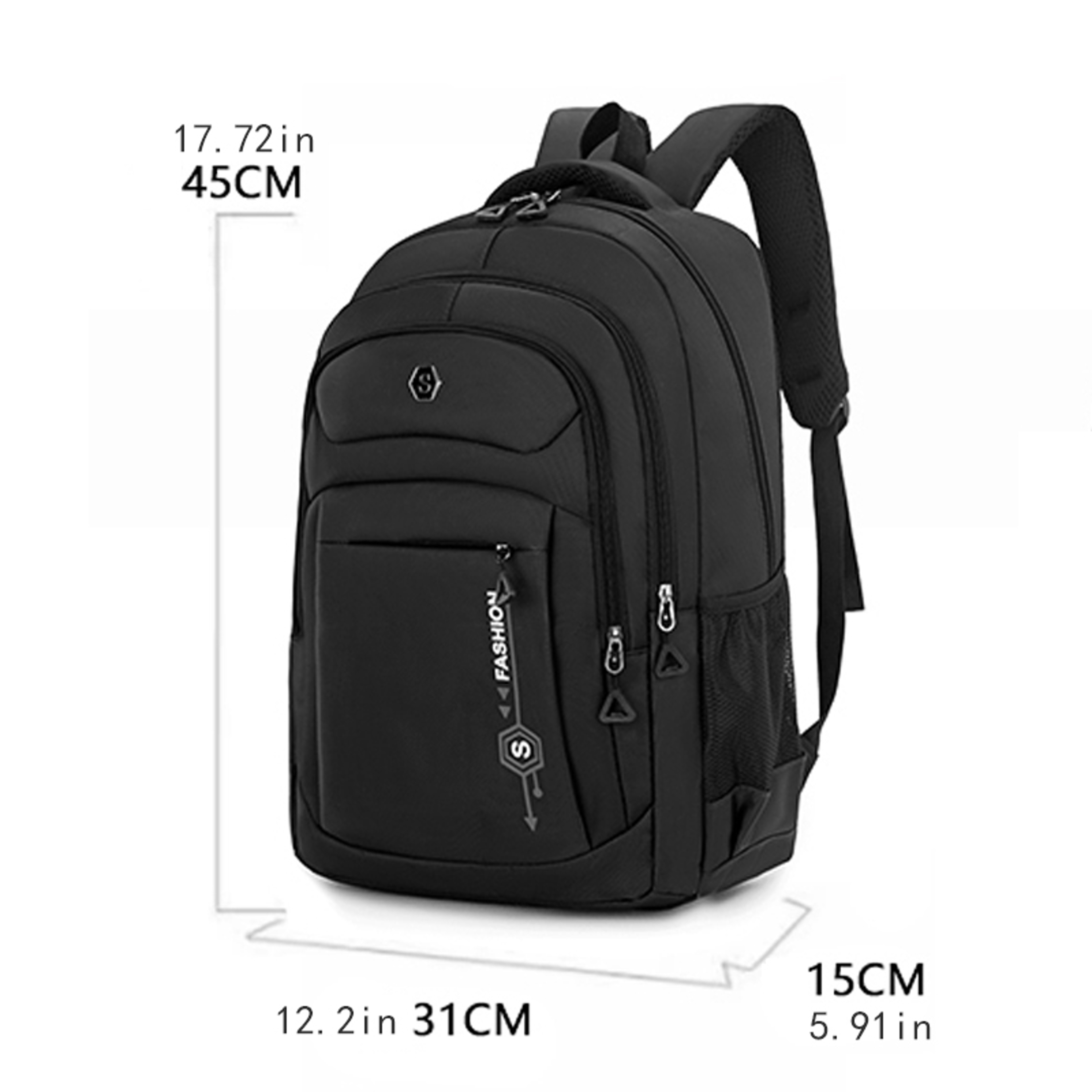 Large Capacity Commuter Backpack With Adjustable Shoulder Straps  Multiple Compartments 5
