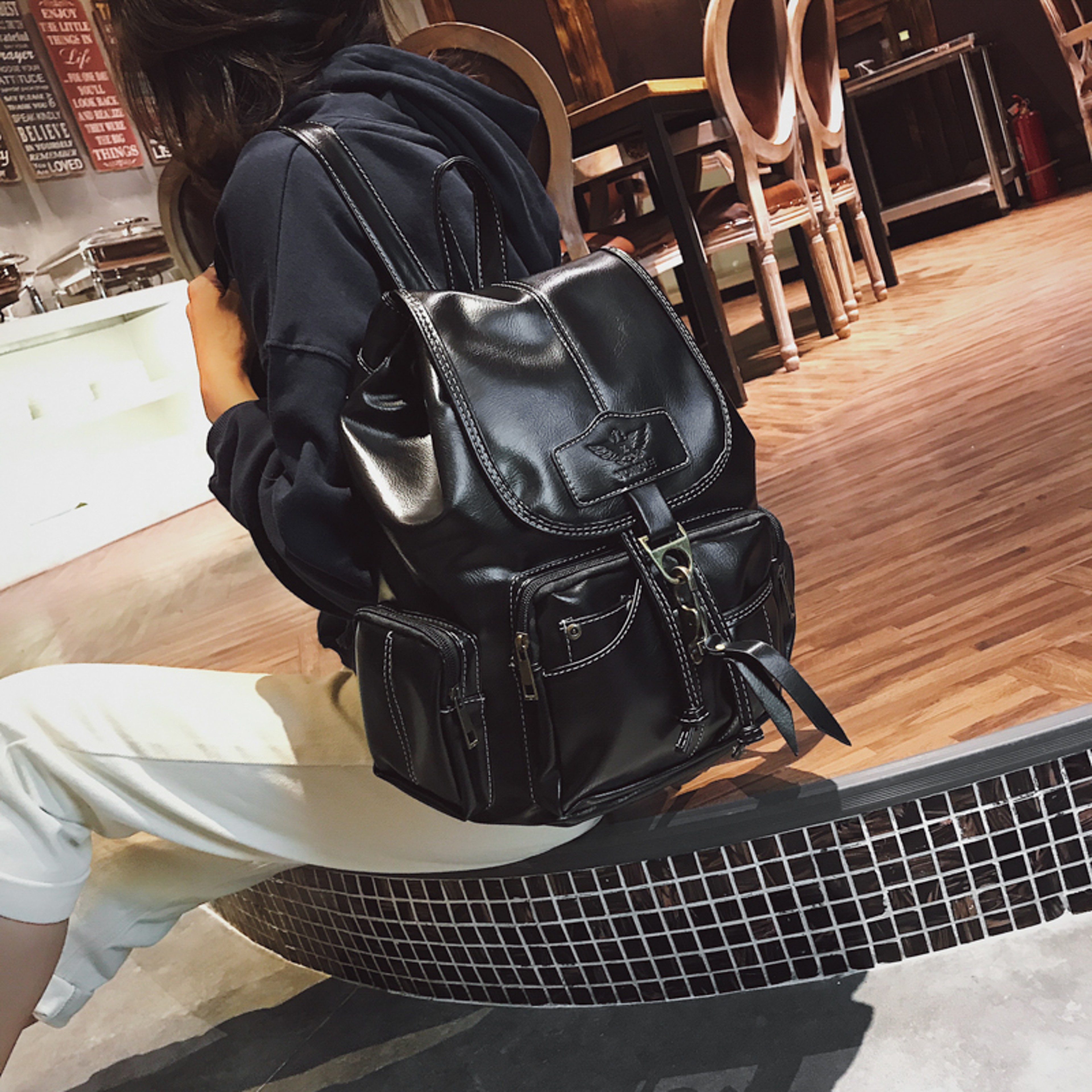 Trendy Retro Shoulder Backpack for Women Stylish Fashion Bag for Students and Casual Outing – view 5