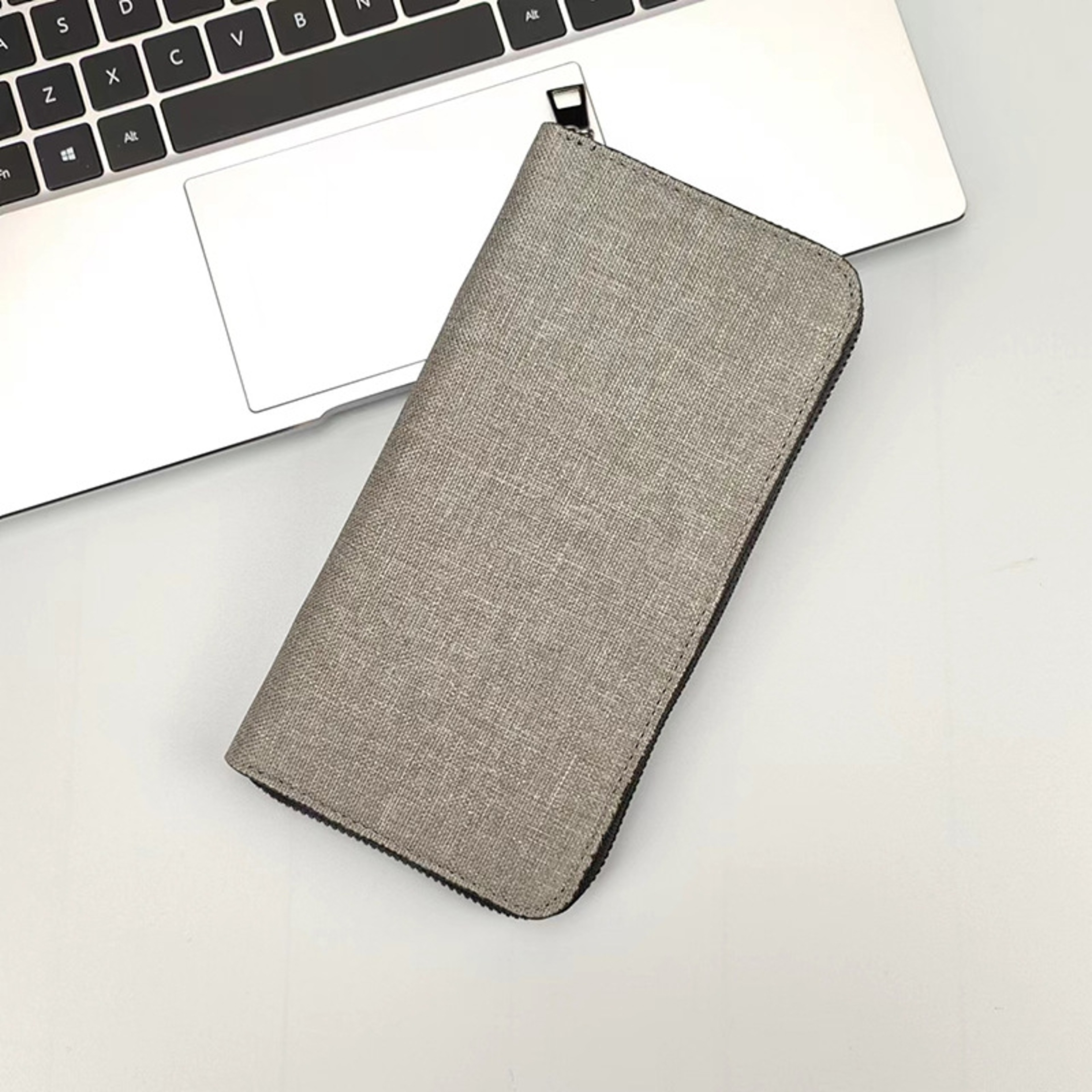 Mens Fashionable Long Wallet Oxford Fabric Zipper Card Holder 0