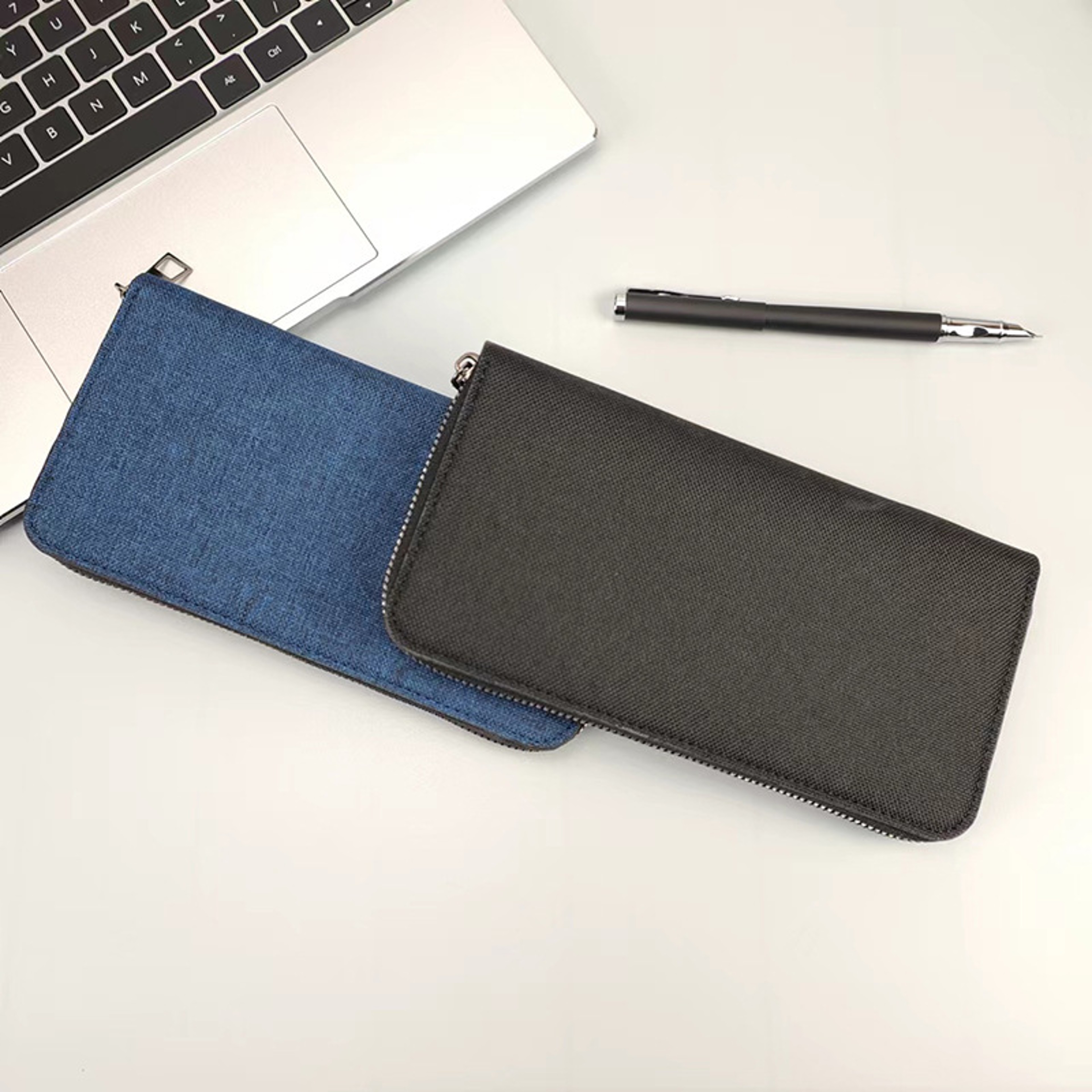 Mens Fashionable Long Wallet Oxford Fabric Zipper Card Holder 3