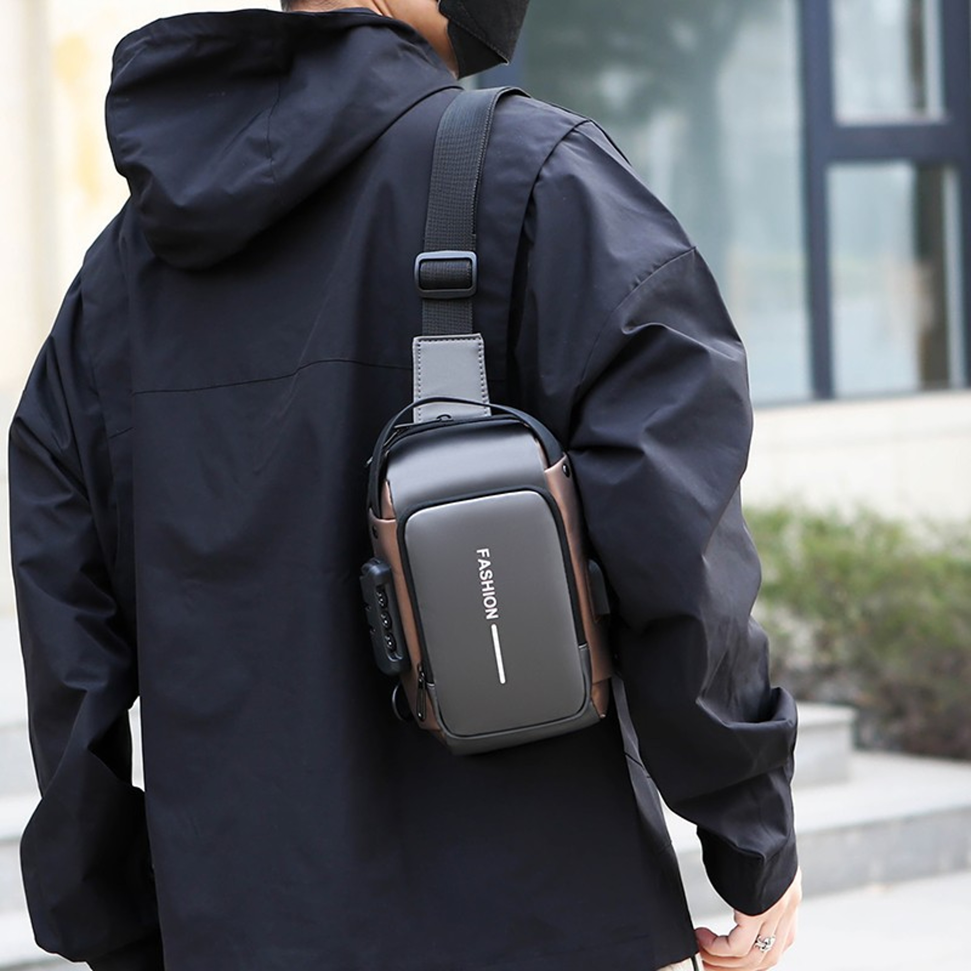 Multifunctional Anti Theft Chest Bag With USB Charging  Waterproof Protection 0
