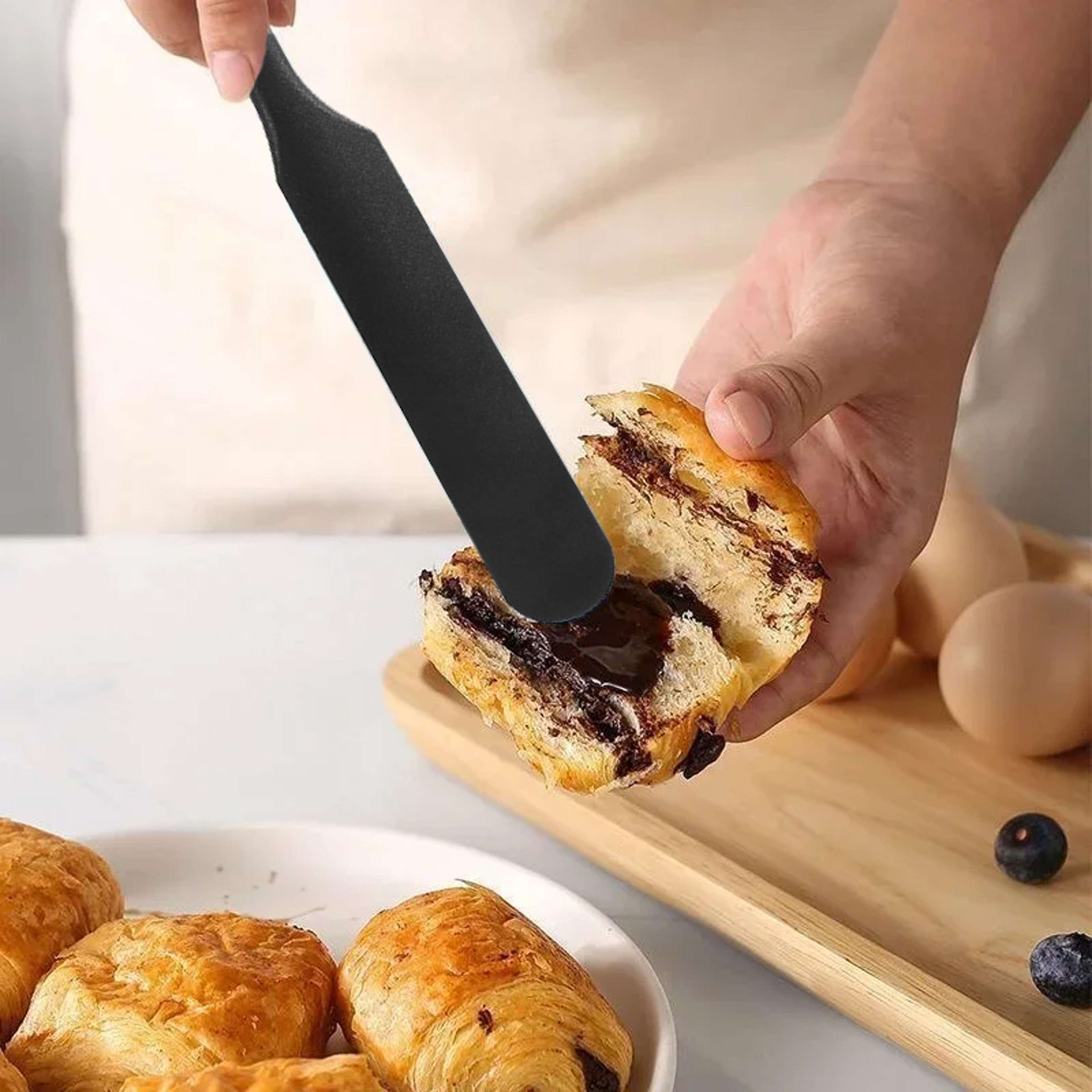 Heat Resistant Silicone Spatula Set for Baking and Cooking Flexible Non Stick Scrapers for Mixing Cake Butter – view 1