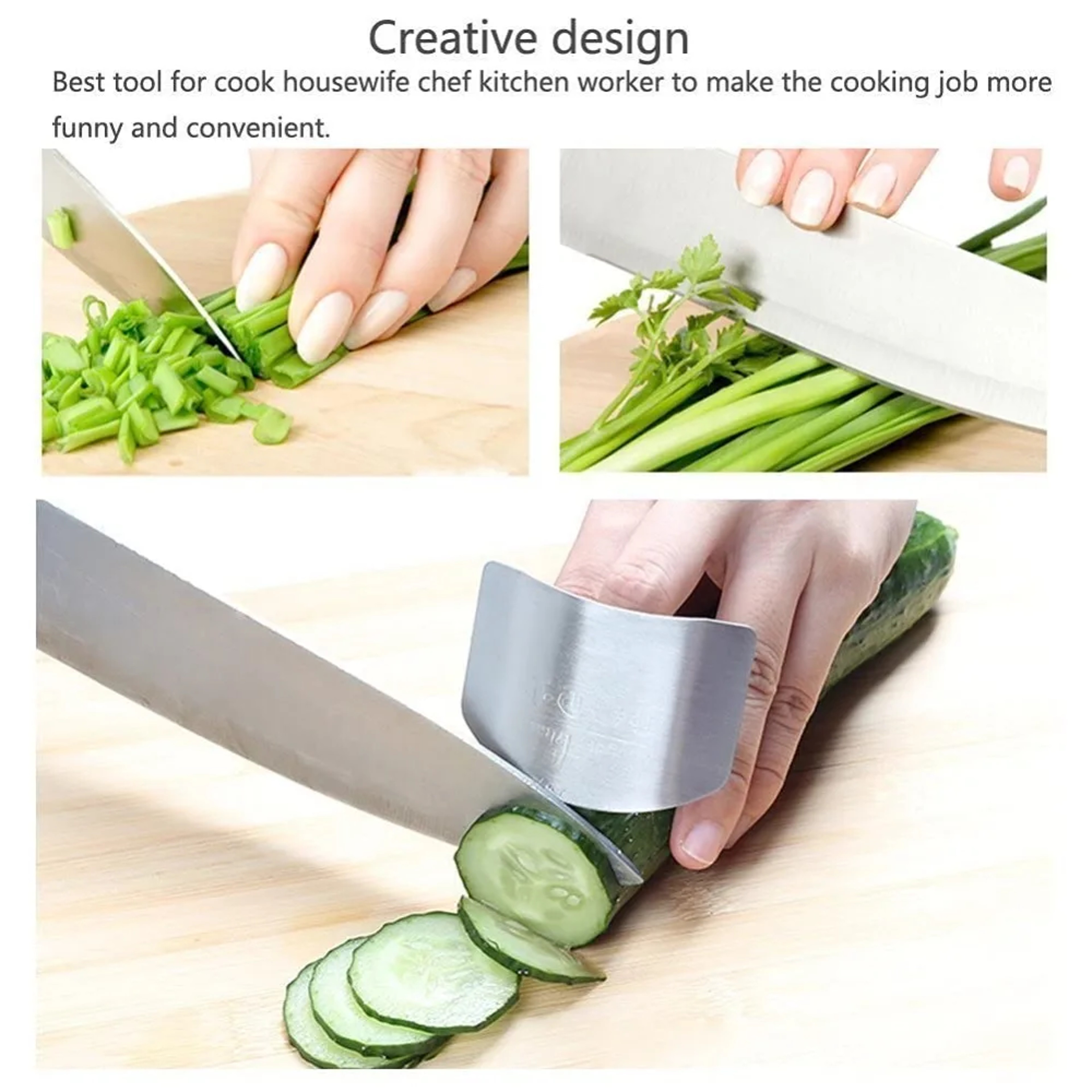 Stainless Steel Finger Guards for Cutting Hand Protector to Avoid Injury – view 2