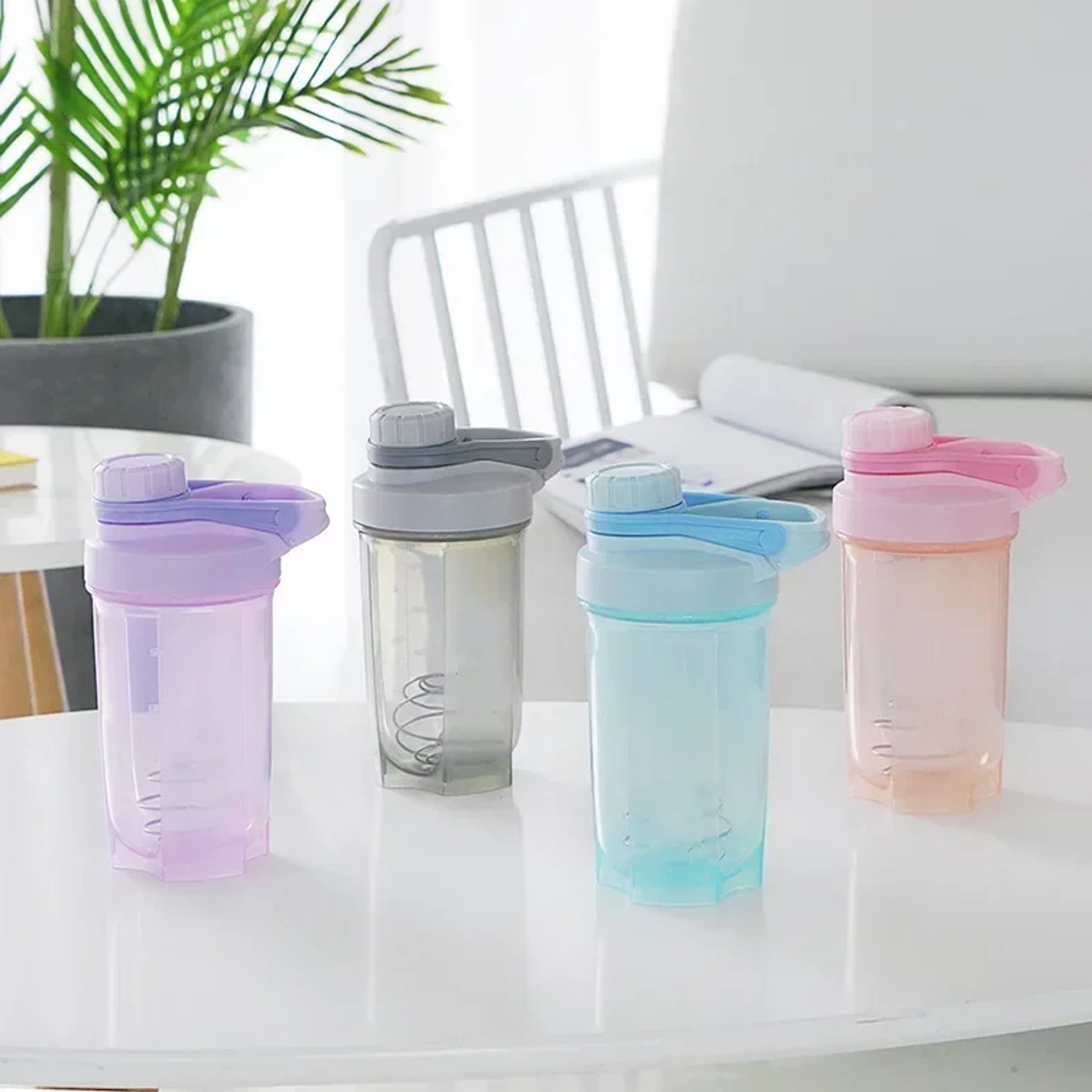 Leak Proof Protein Shaker Bottle BPA Free Plastic Sports Water Bottle For Fitness  Daily Hydration 4
