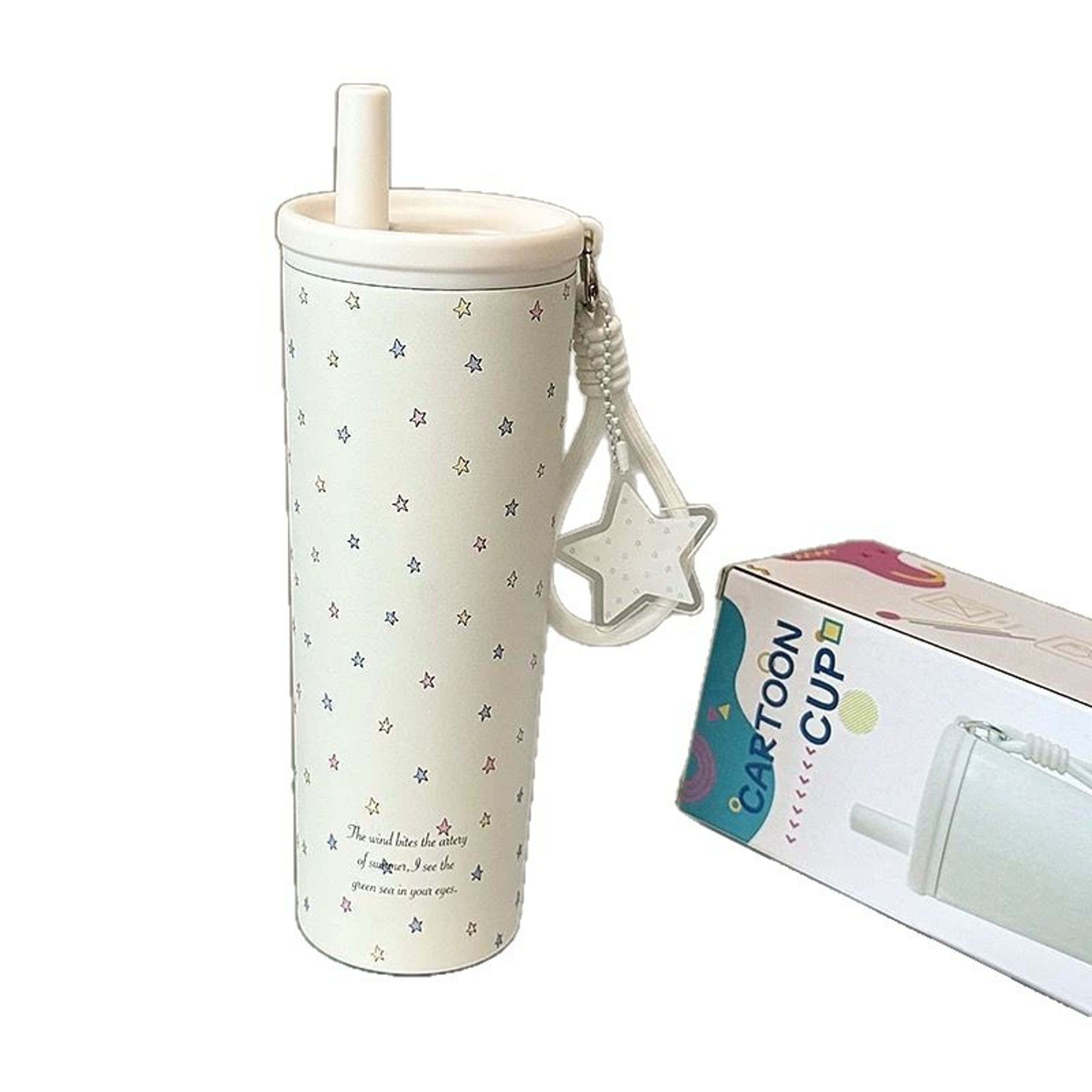 Leak Proof Stainless Steel Thermos Bottle With Straw Vacuum Flask For Coffee Tea  Water 1