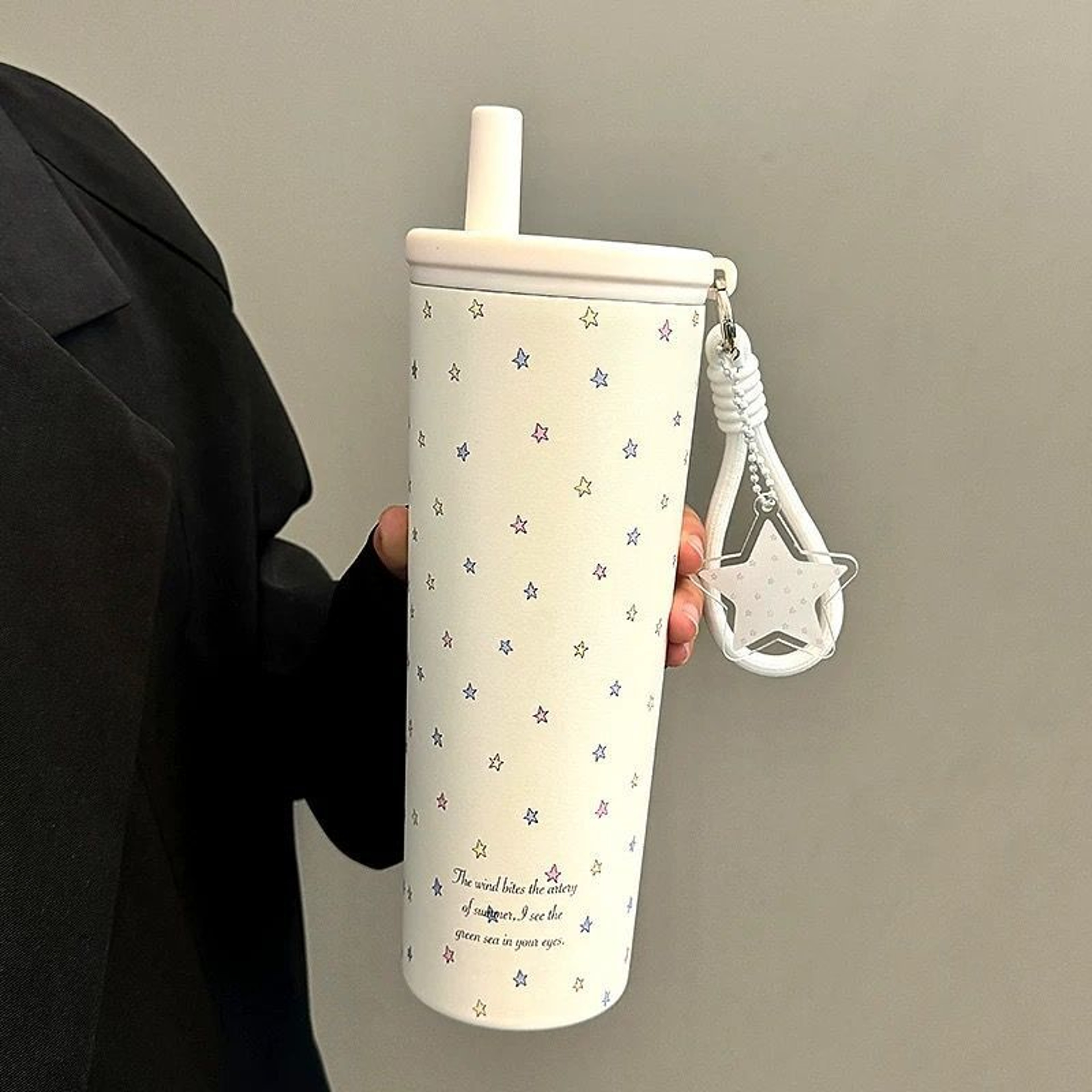 Leak Proof Stainless Steel Thermos Bottle With Straw Vacuum Flask For Coffee Tea  Water 2