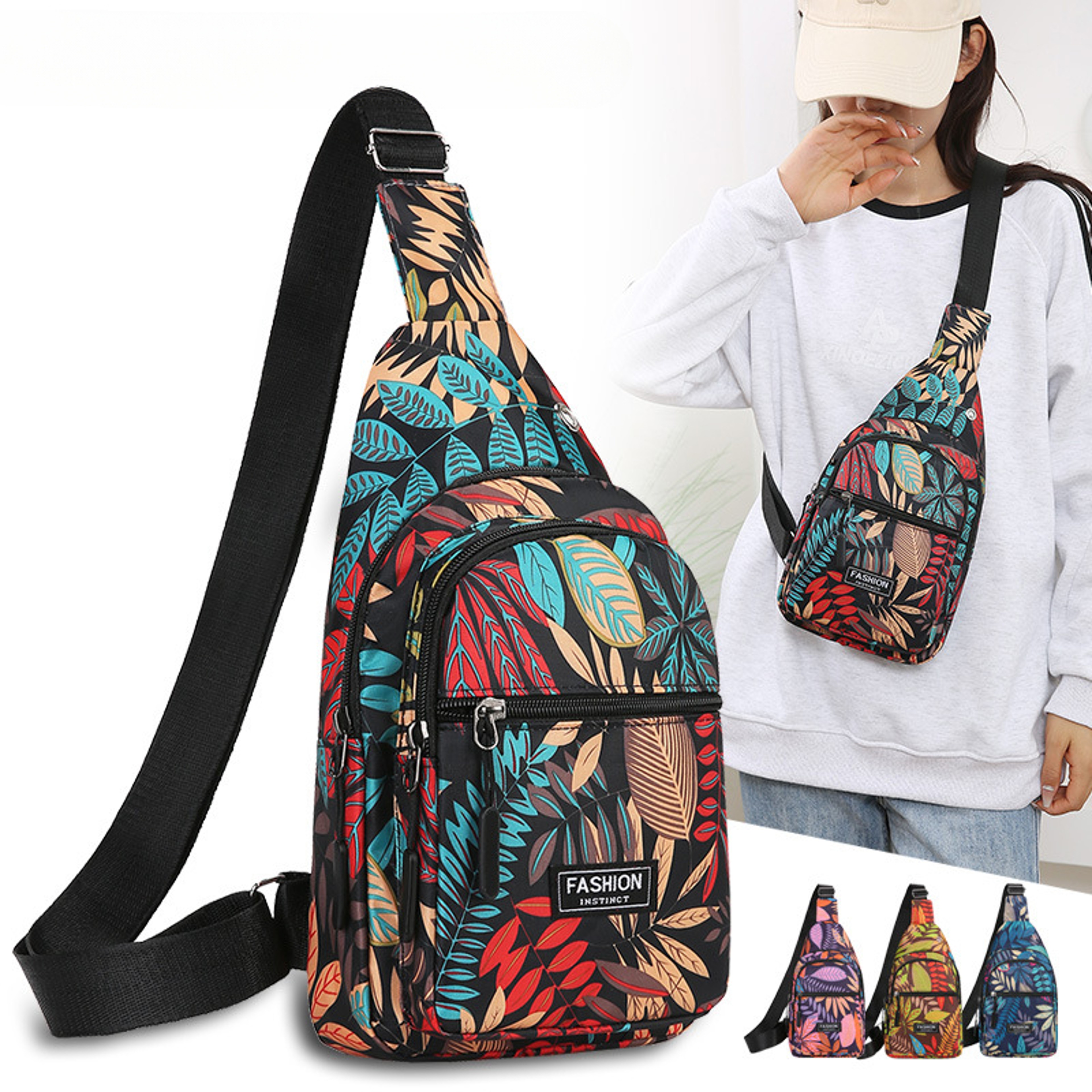 NEW Multi Functional Womens Crossbody Chest Bag Casual  Lightweight Oxford Cloth Sports Wallet 0
