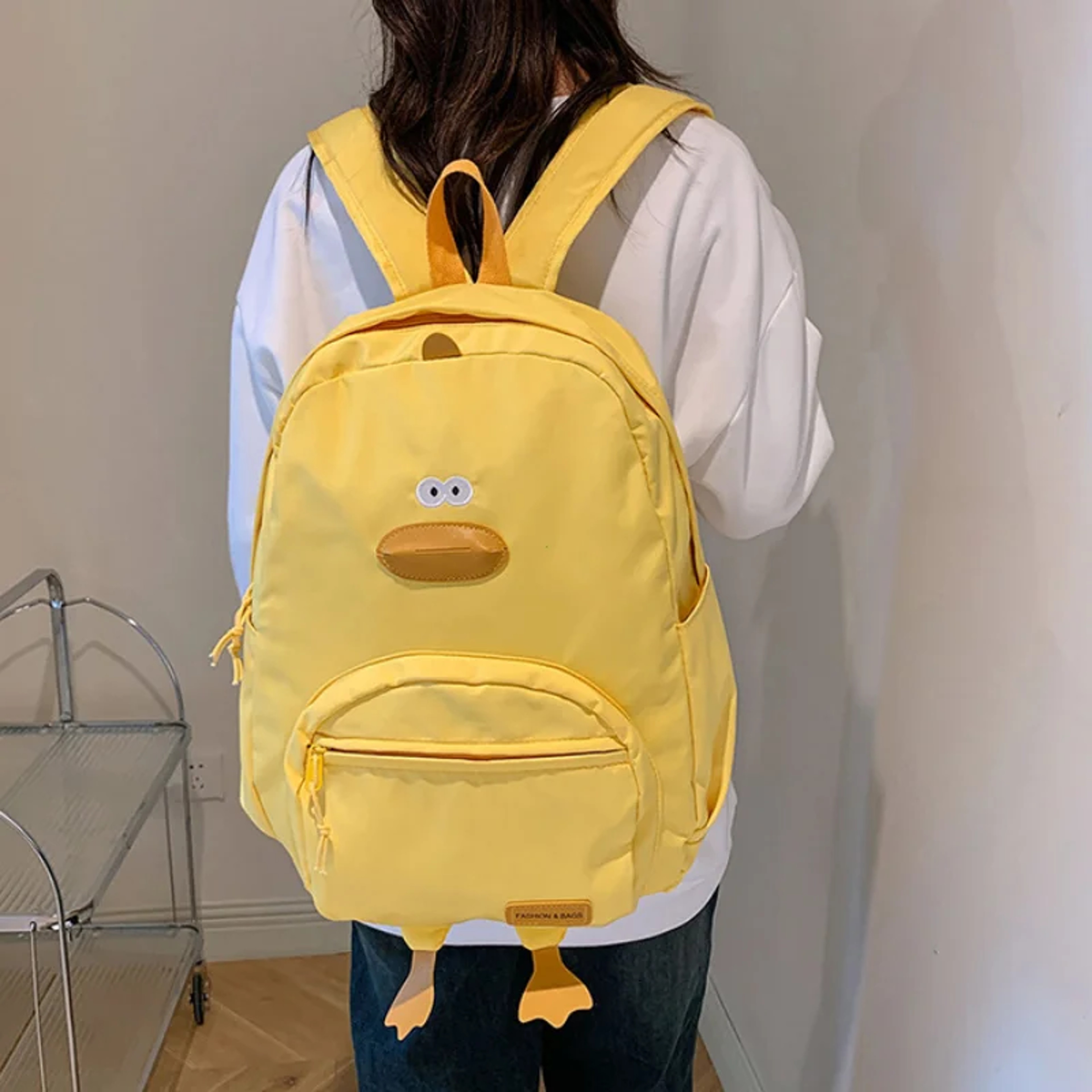 Cartoon Duck Backpack For College  Travel Cute Versatile Design For Women  Students 2