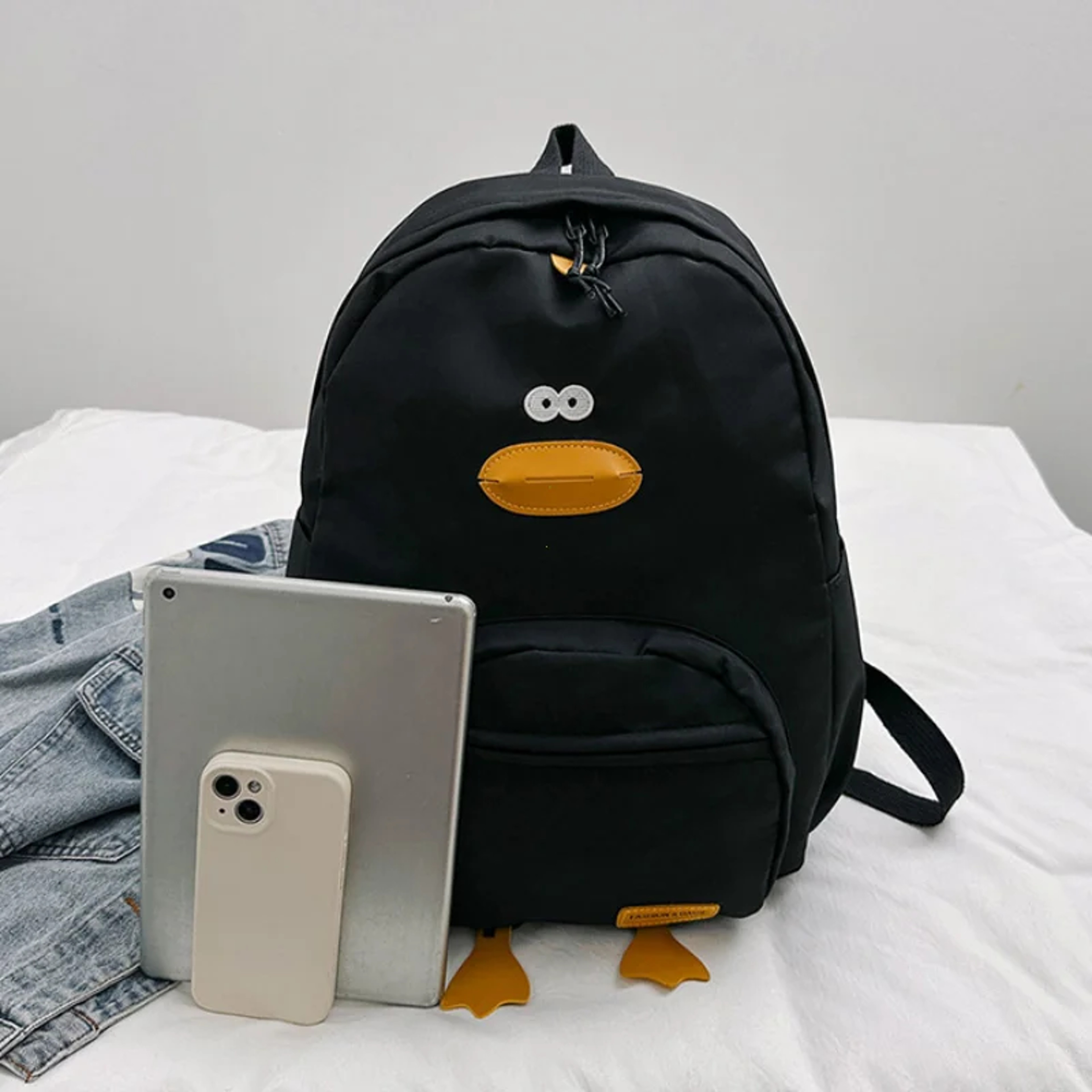 Cartoon Duck Backpack For College  Travel Cute Versatile Design For Women  Students 3