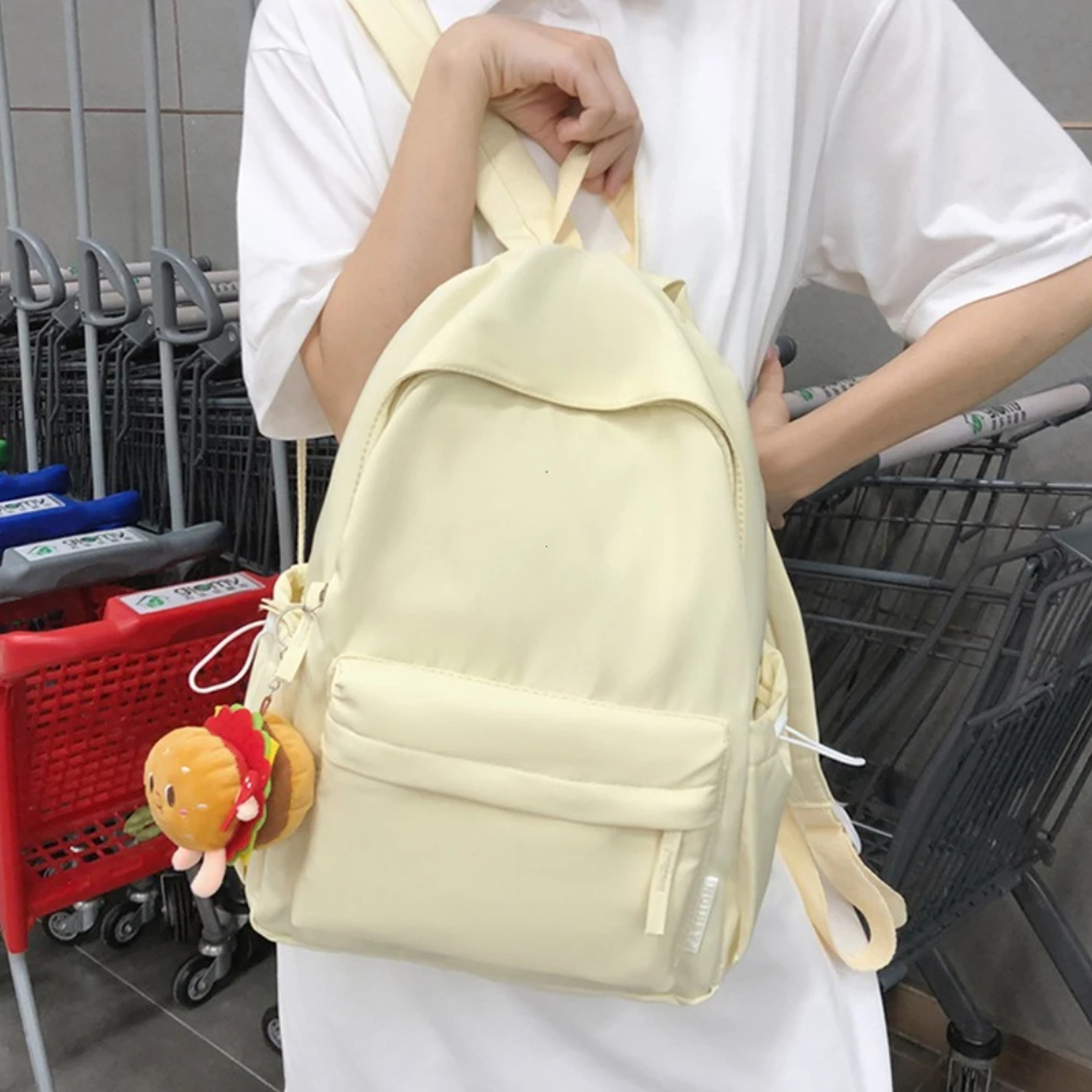 Waterproof Nylon Laptop Backpack For Teenage Girls  Women Cute Pink  Black Travel Schoolbag Unisex  2