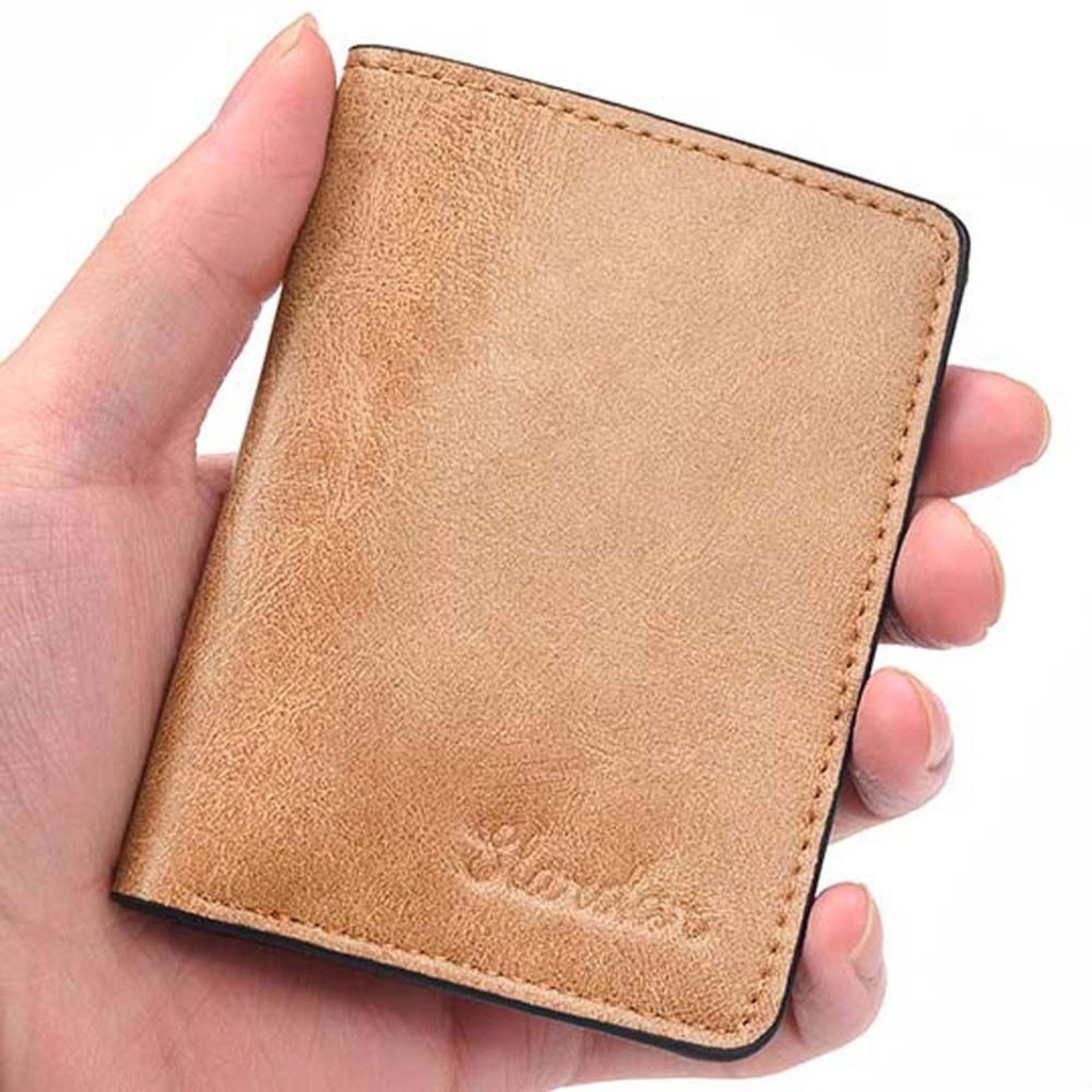 Small Wallet Men PU Leather Purses Mini Wallets Black Brown Card Holder 0