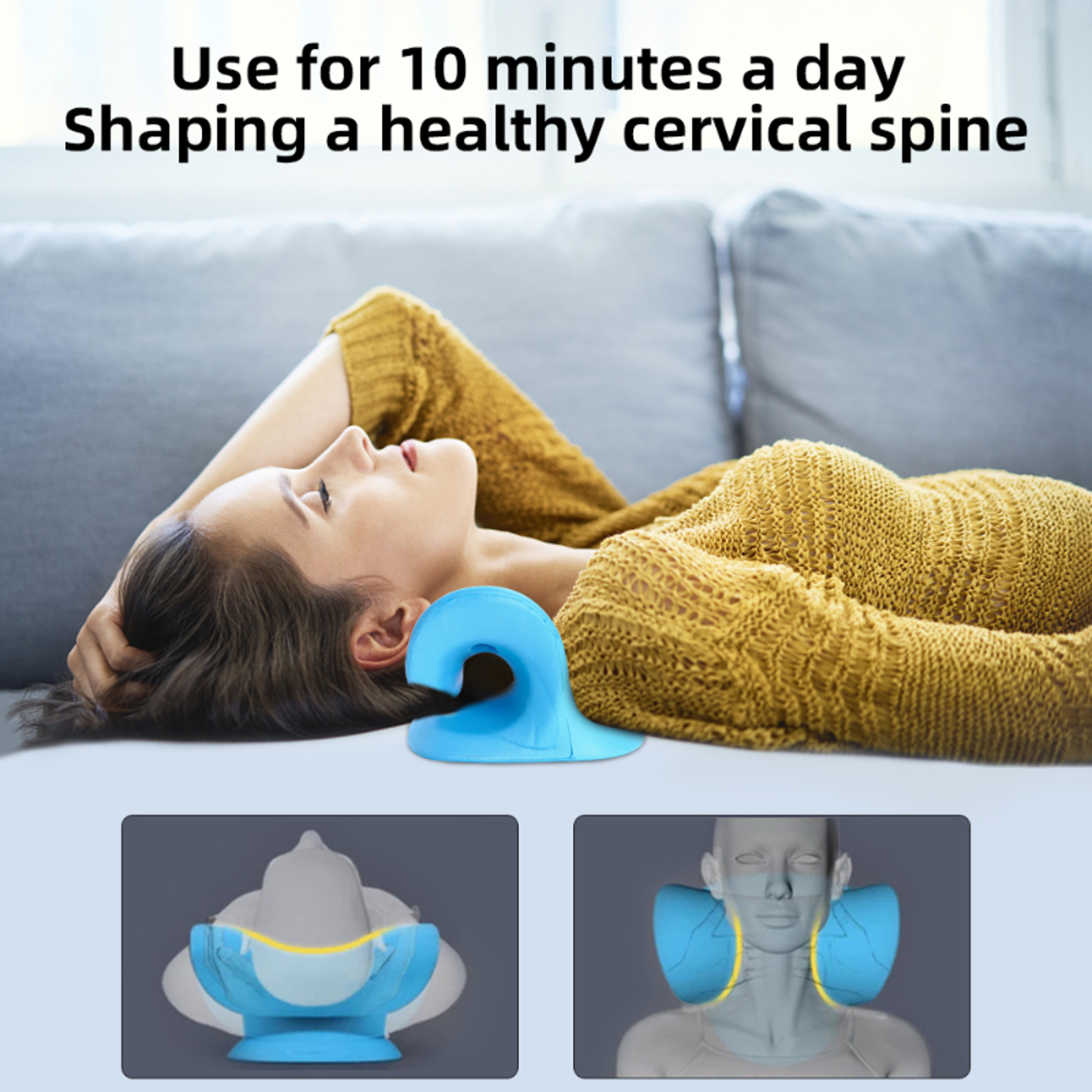 Cervical Spine Massage Pillow Ergonomic U Shaped Neck & Shoulder Relaxation – view 2