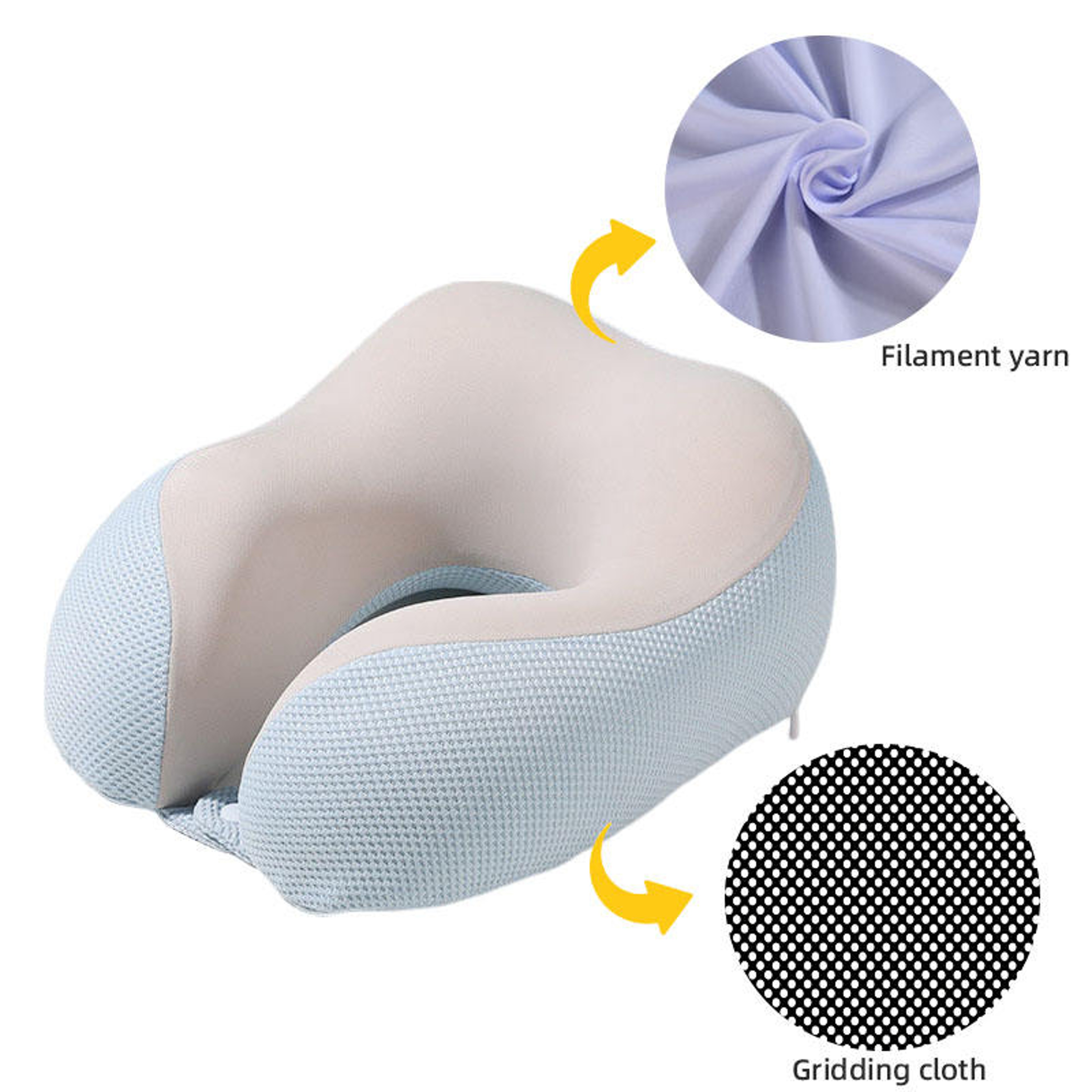 Ergonomic U Shaped Memory Foam Neck Pillow For Travel  Cervical Spine Relief 1
