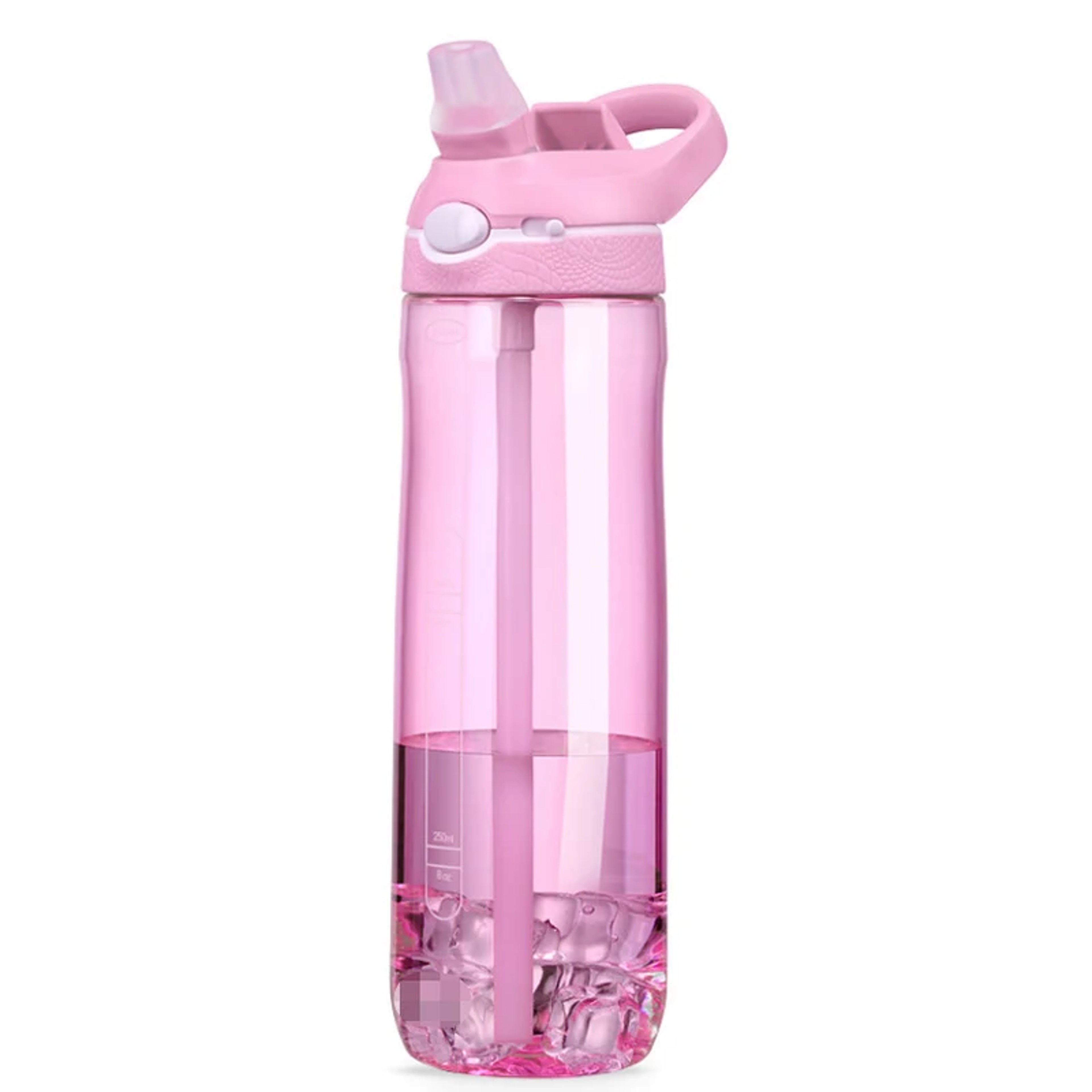 BPAFree Portable Sports Water Bottle With Straw For Hiking  Camping Transparent Leak Proof Eco Frie 6