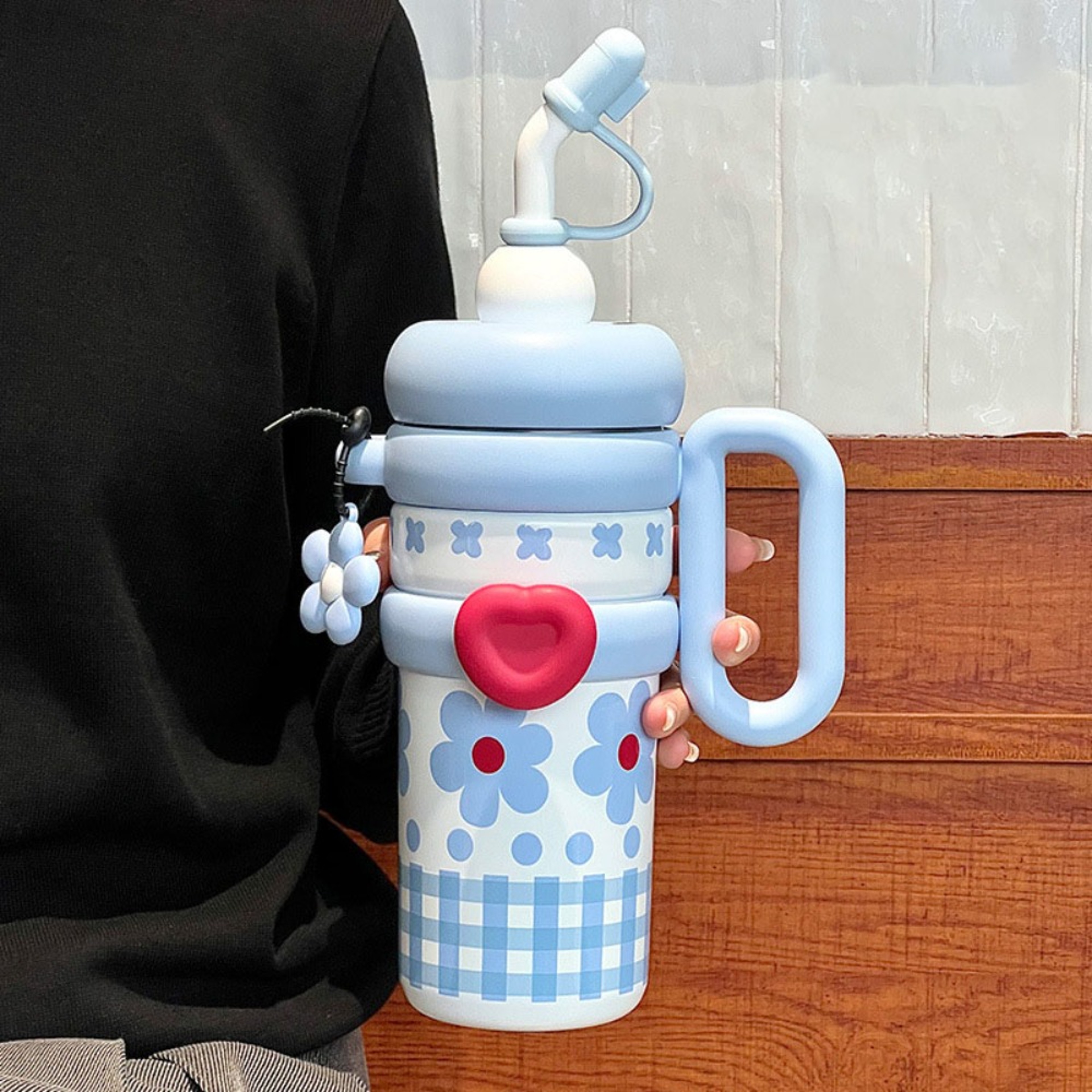 Insulated Stainless Steel Thermos Coffee Cup With Handle 5