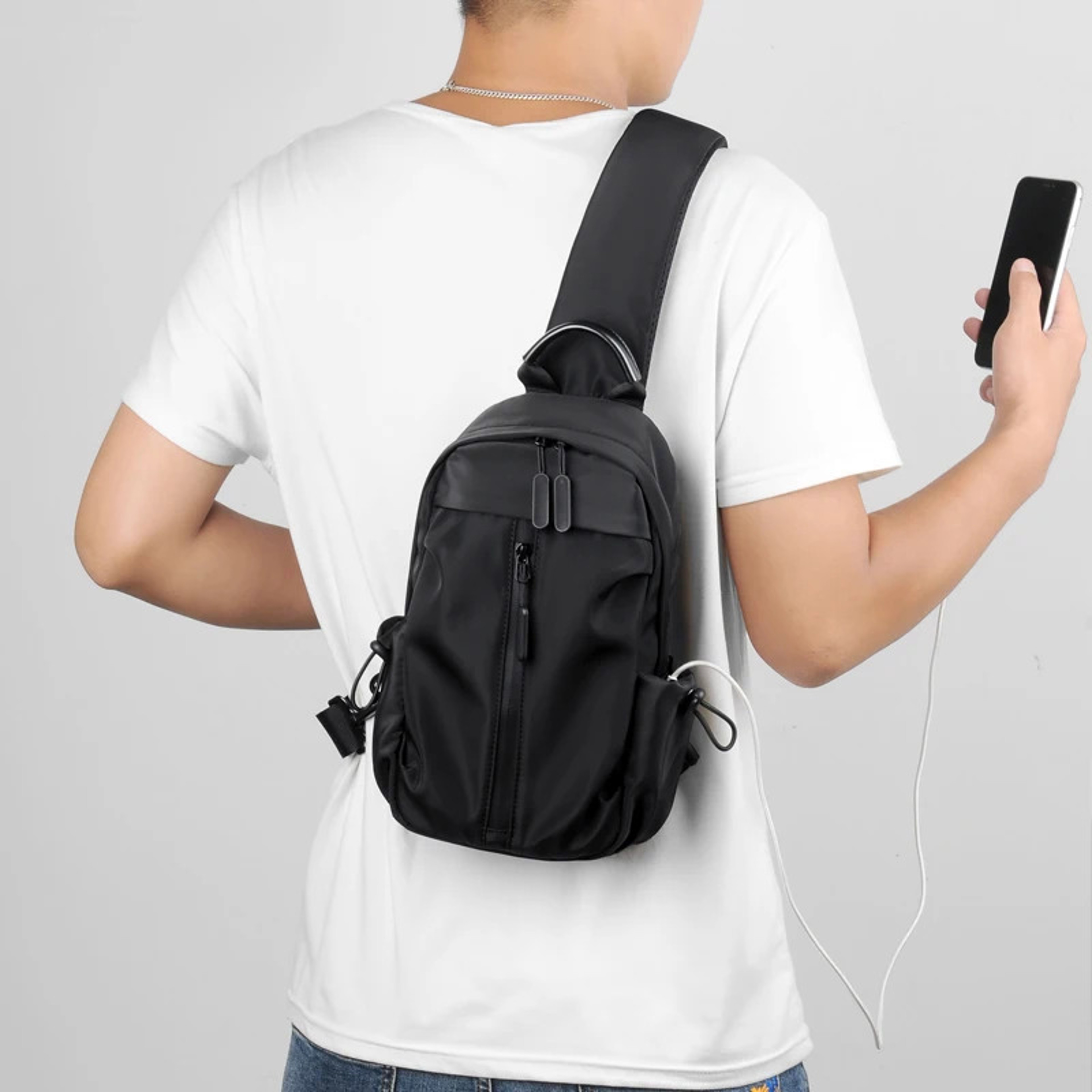 Mens Waterproof Multicompartment Crossbody Shoulder Bag For Outdoor Sports And Travel 0